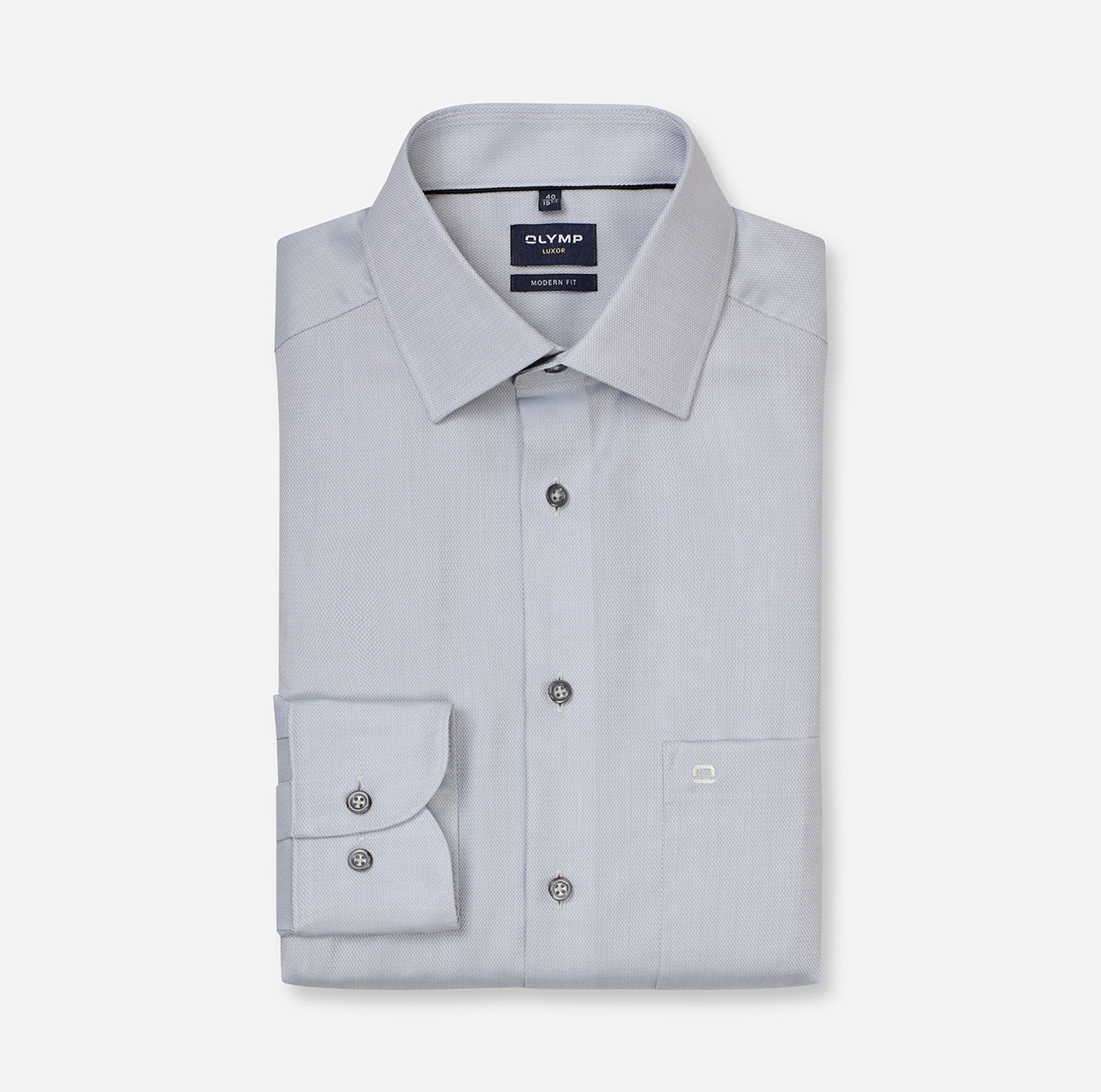 556fc3eadb00c635036e9e819d786fa2 Olymp | Olymp Hemd Modern Fit | 42 | silbergrau
