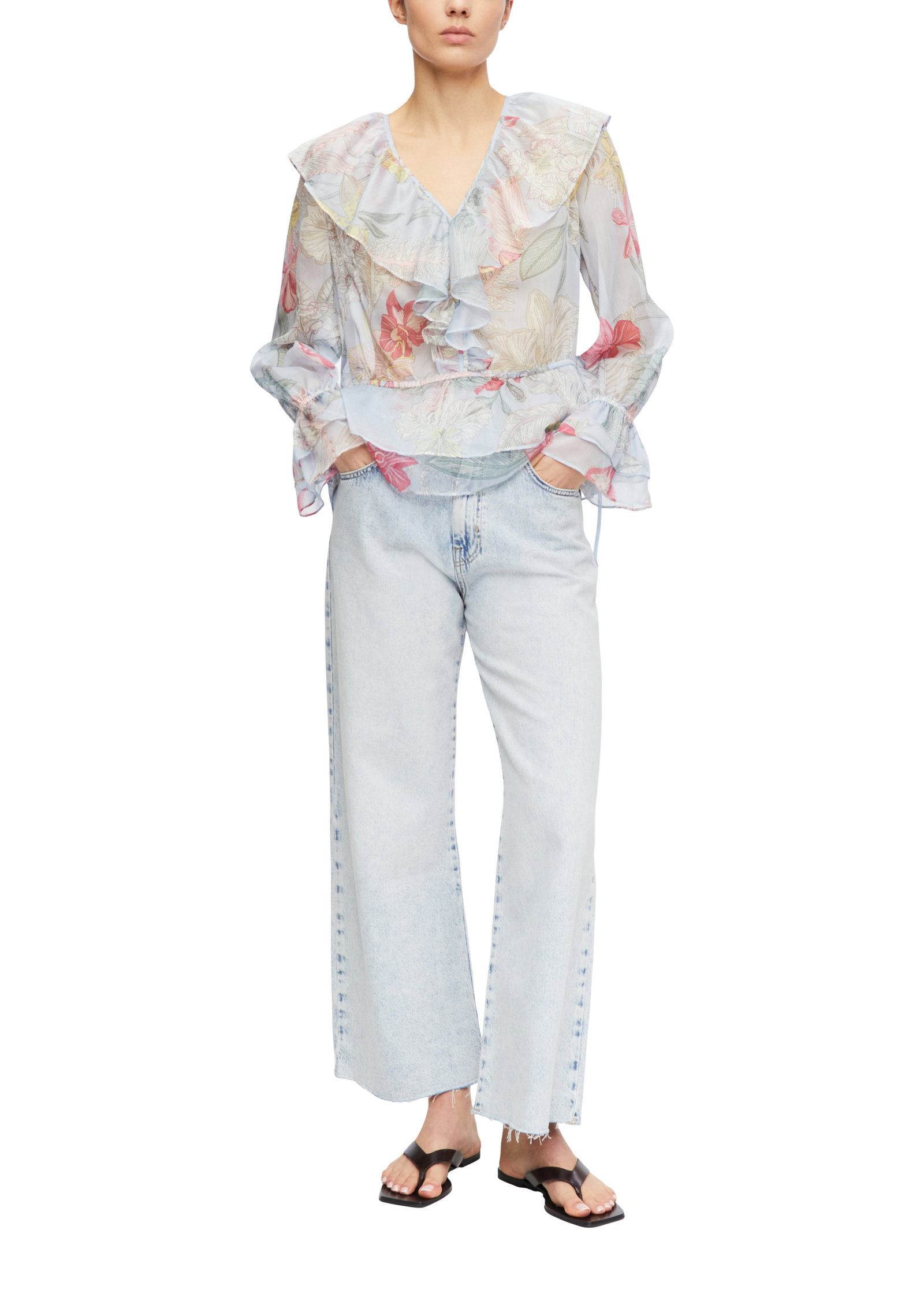 Comma Chiffonbluse mit Volant-Details #5