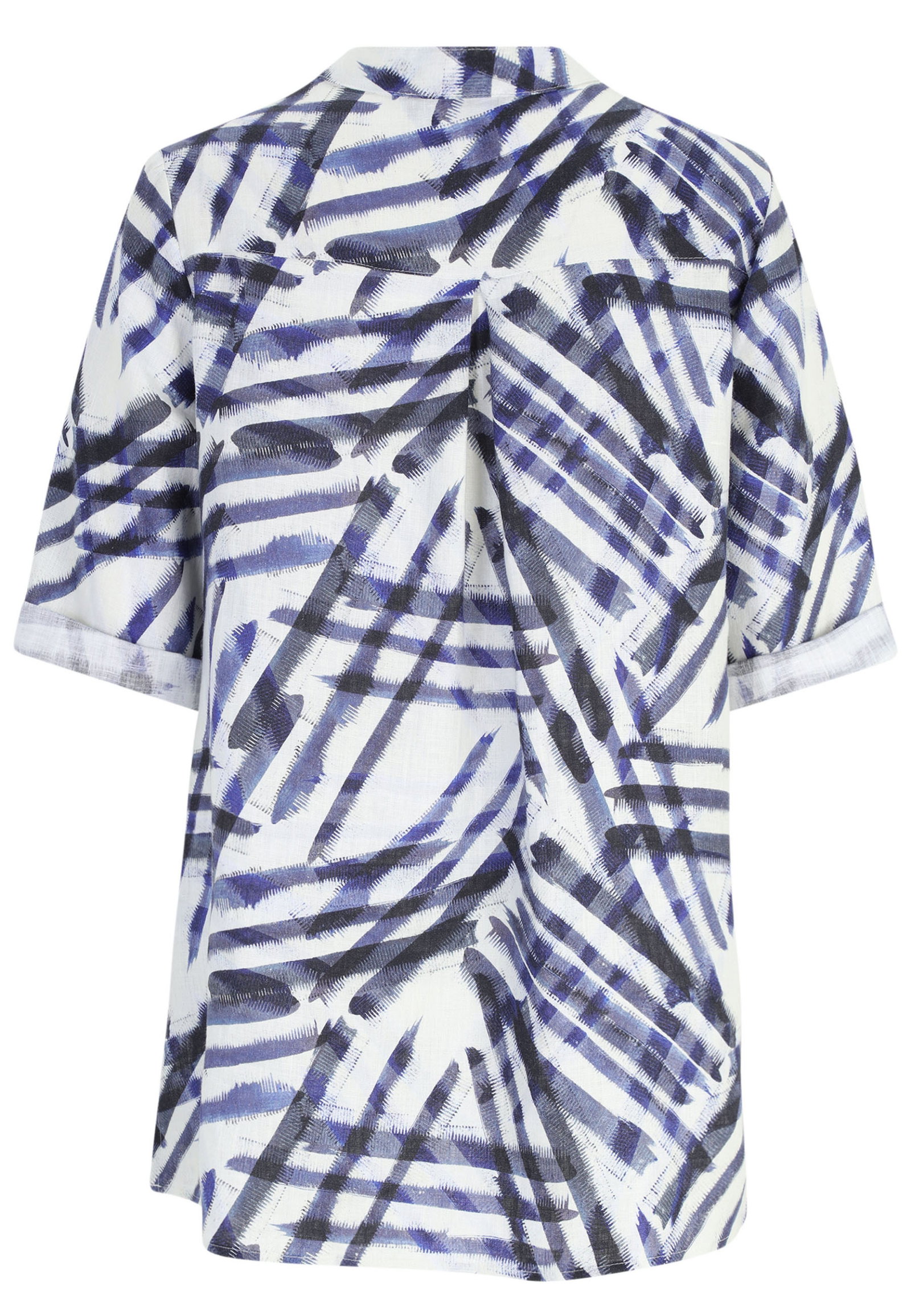 Doris Streich Bluse aus softem Leinen mit Grafik-Print #2