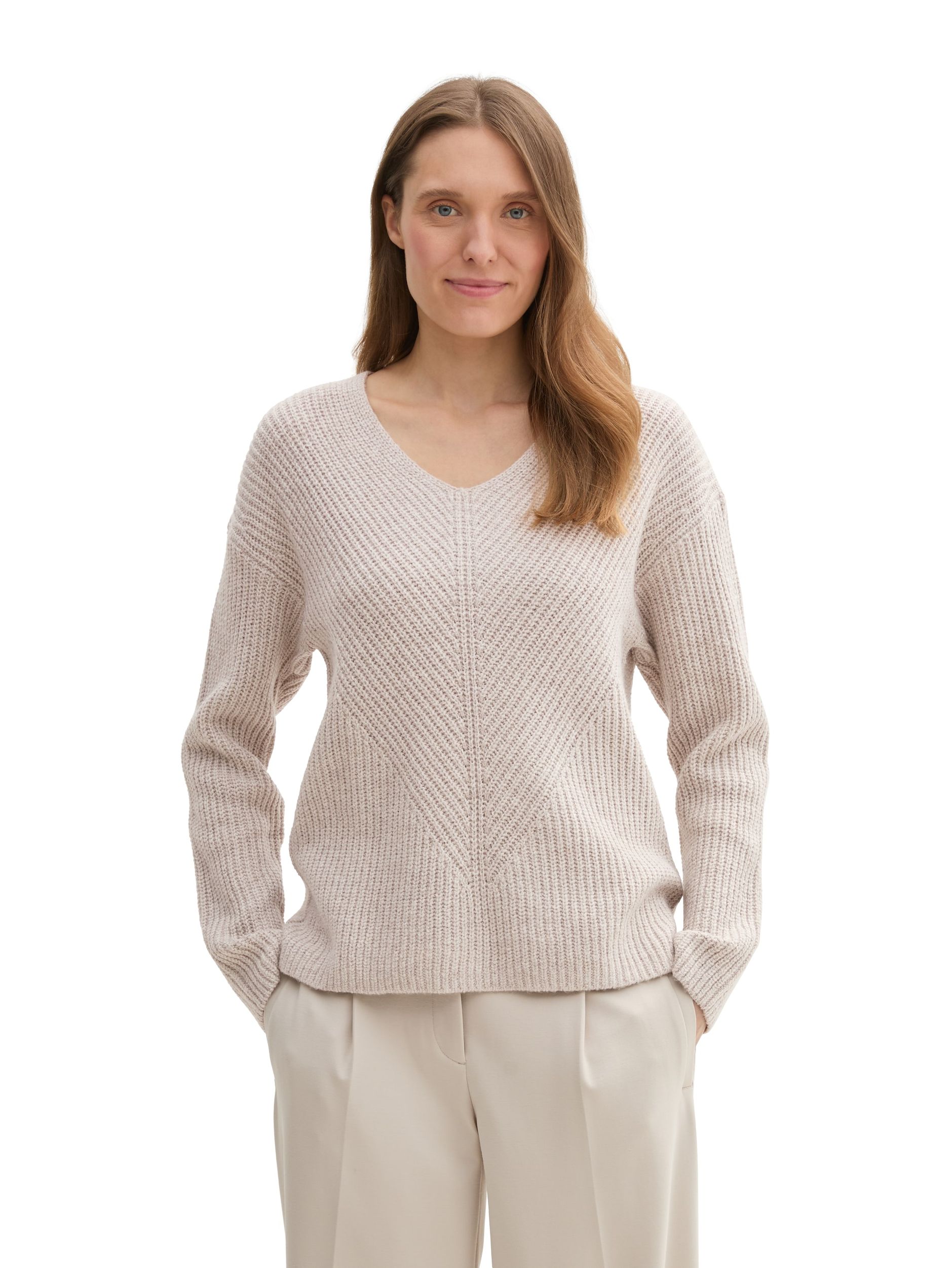 Tom Tailor |  Tom Tailor Pullover  | L | dusty beige melange