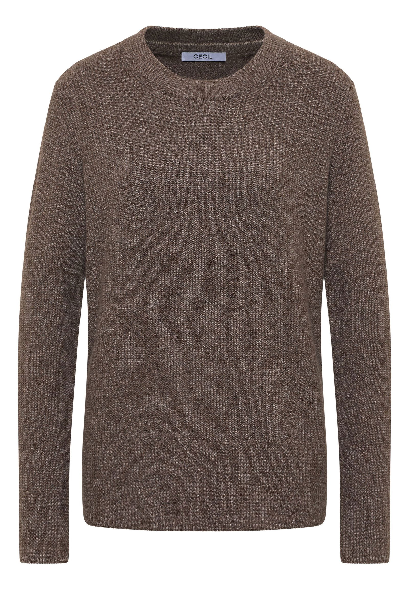  | NOS_Cosy rib-mix sweater, mushroom taupe melange | XL