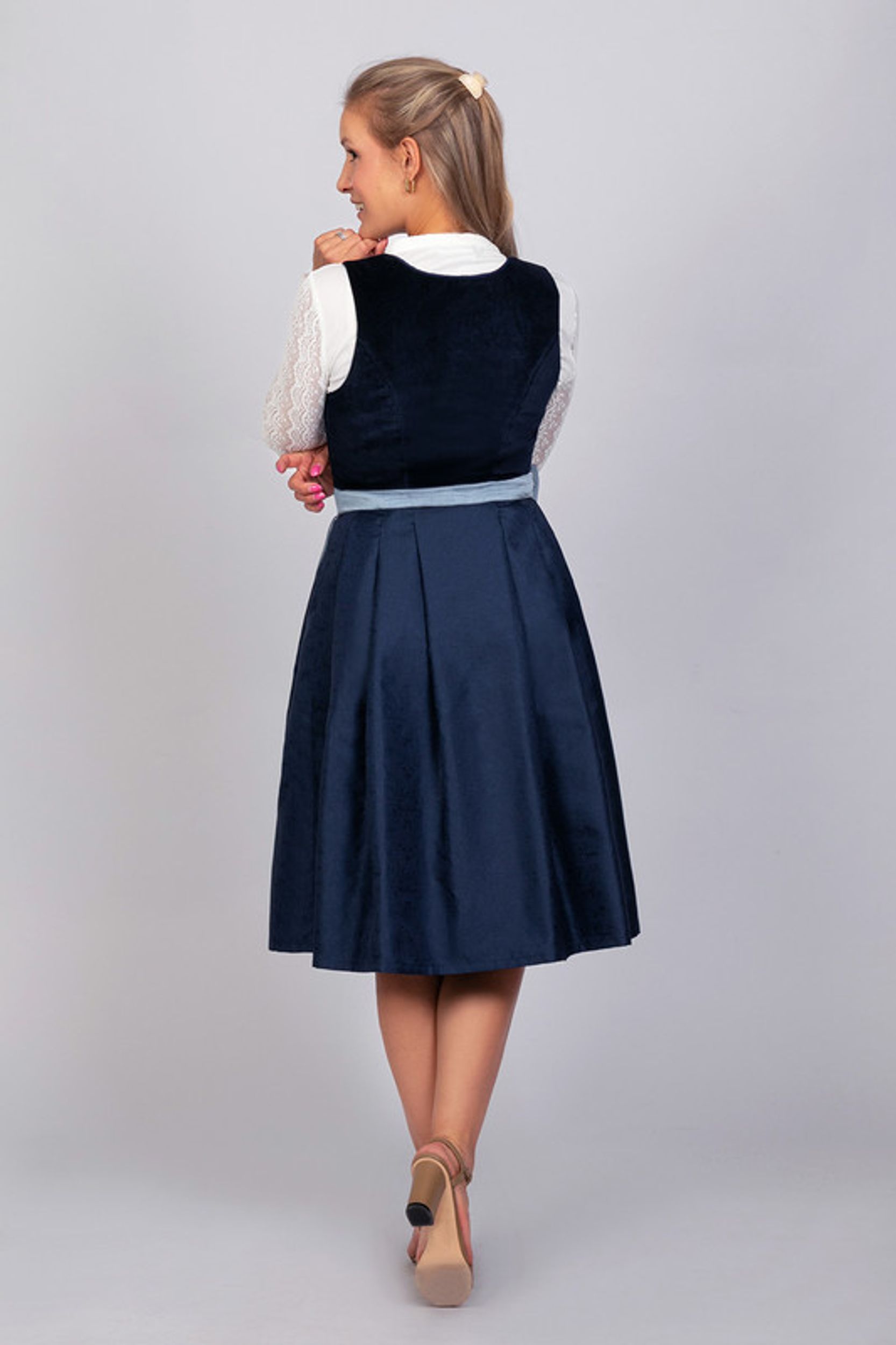 Edelnice |  Edelnice Midi Dirndl Trachtendirndl "Luna" | 36 | Blau