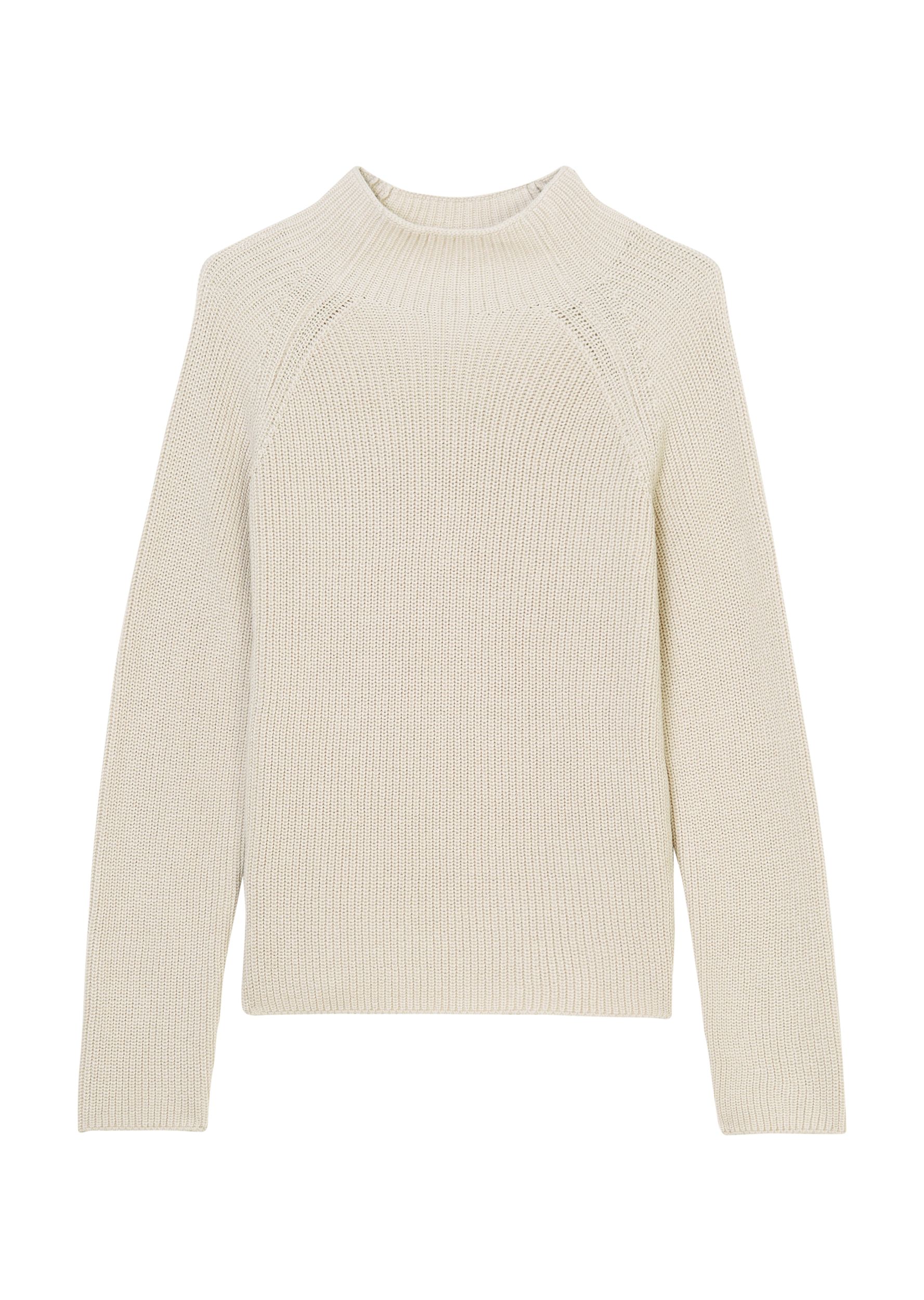 Damen Mock-Neck-Rollkragenpullover in chalky stone