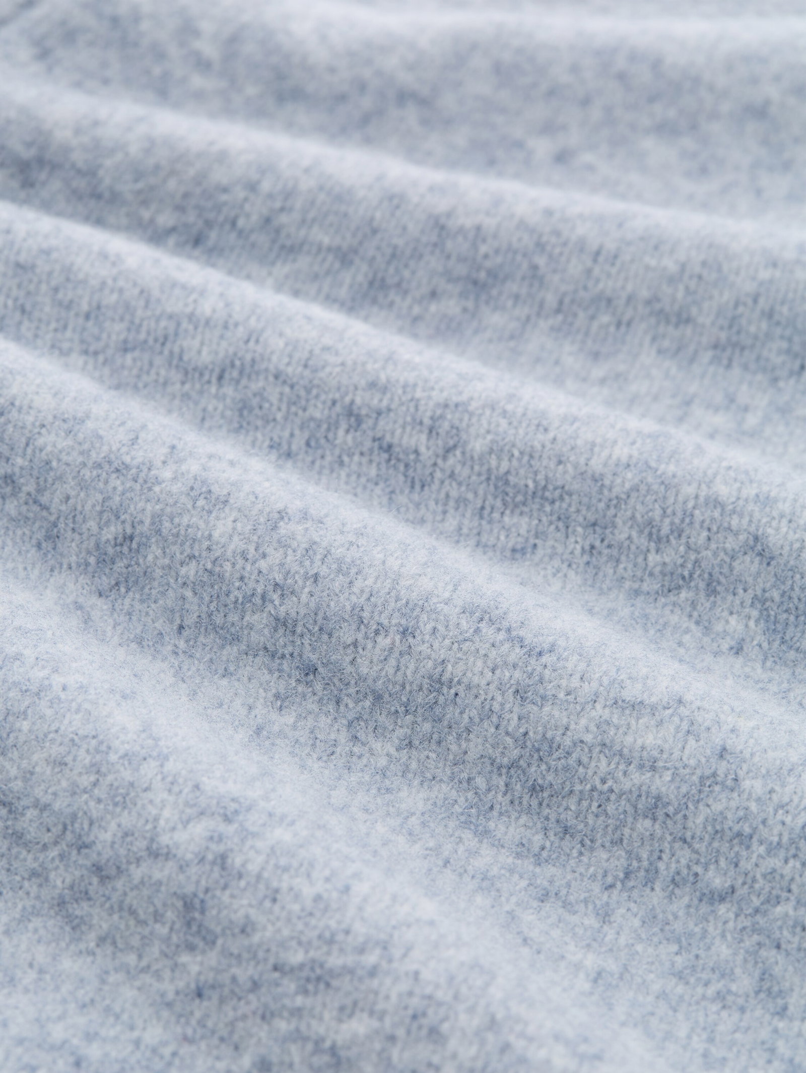 knit mock-neck with saddleshou, foggy sky blue melange #8