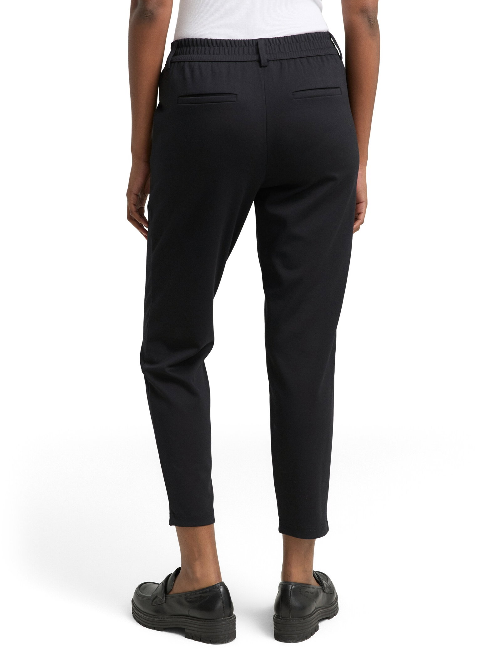 Constructed knitted pants, deep black #4