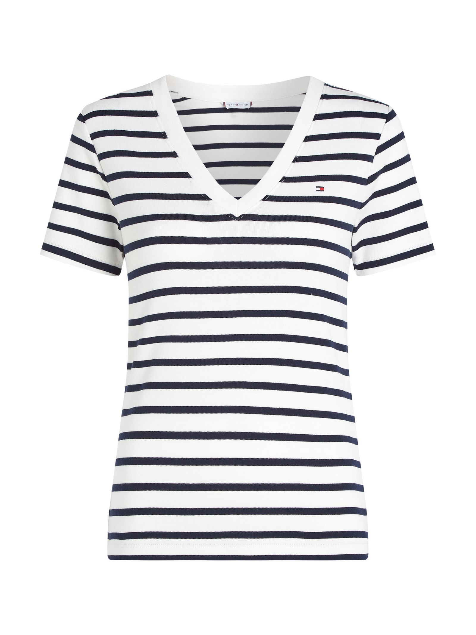 Tommy Hilfiger |  Tommy Hilfiger Slim Cody T-Shirt | S | breton ecru/dark night navy stp