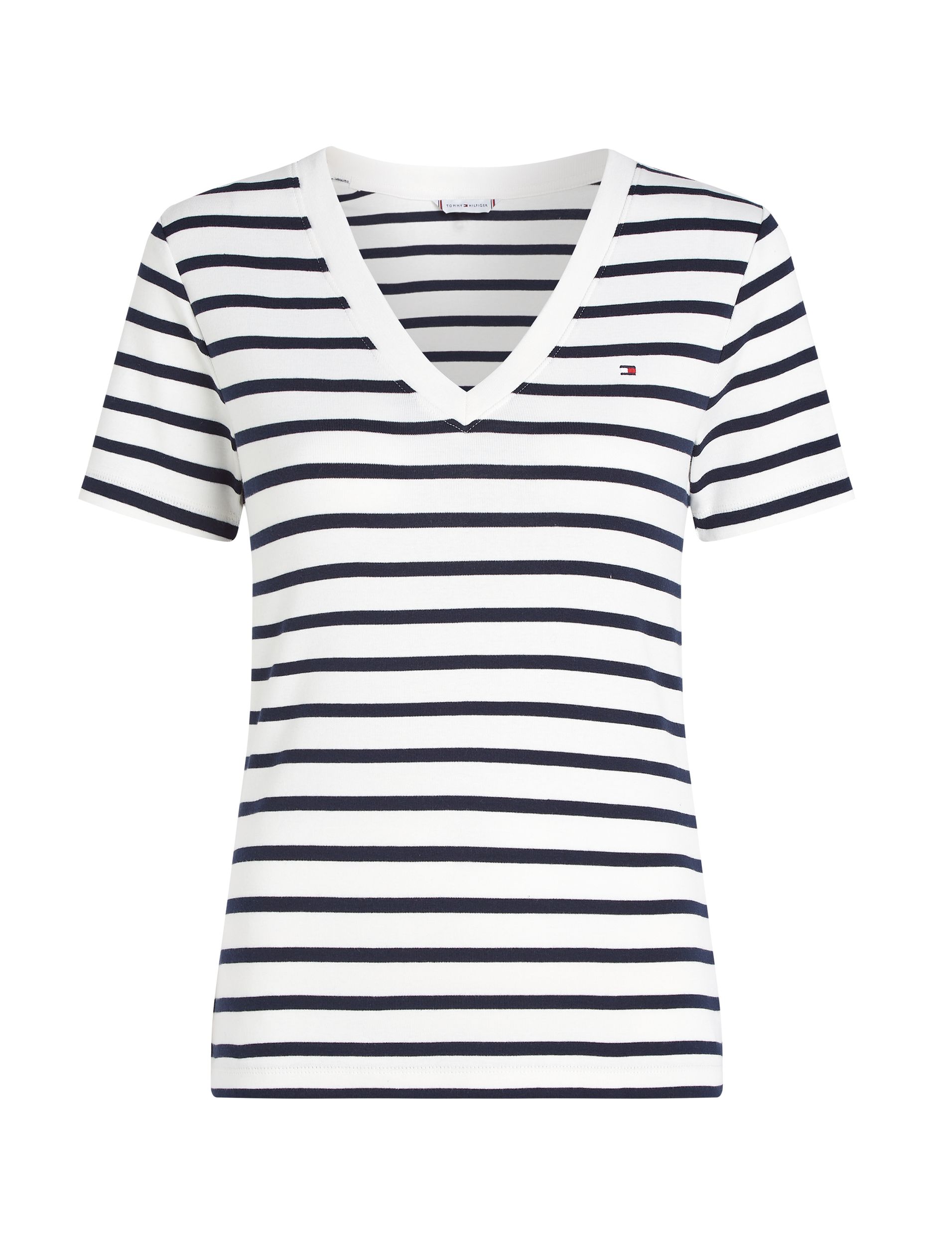 Tommy Hilfiger |  Tommy Hilfiger Slim Cody T-Shirt | S | breton ecru/dark night navy stp
