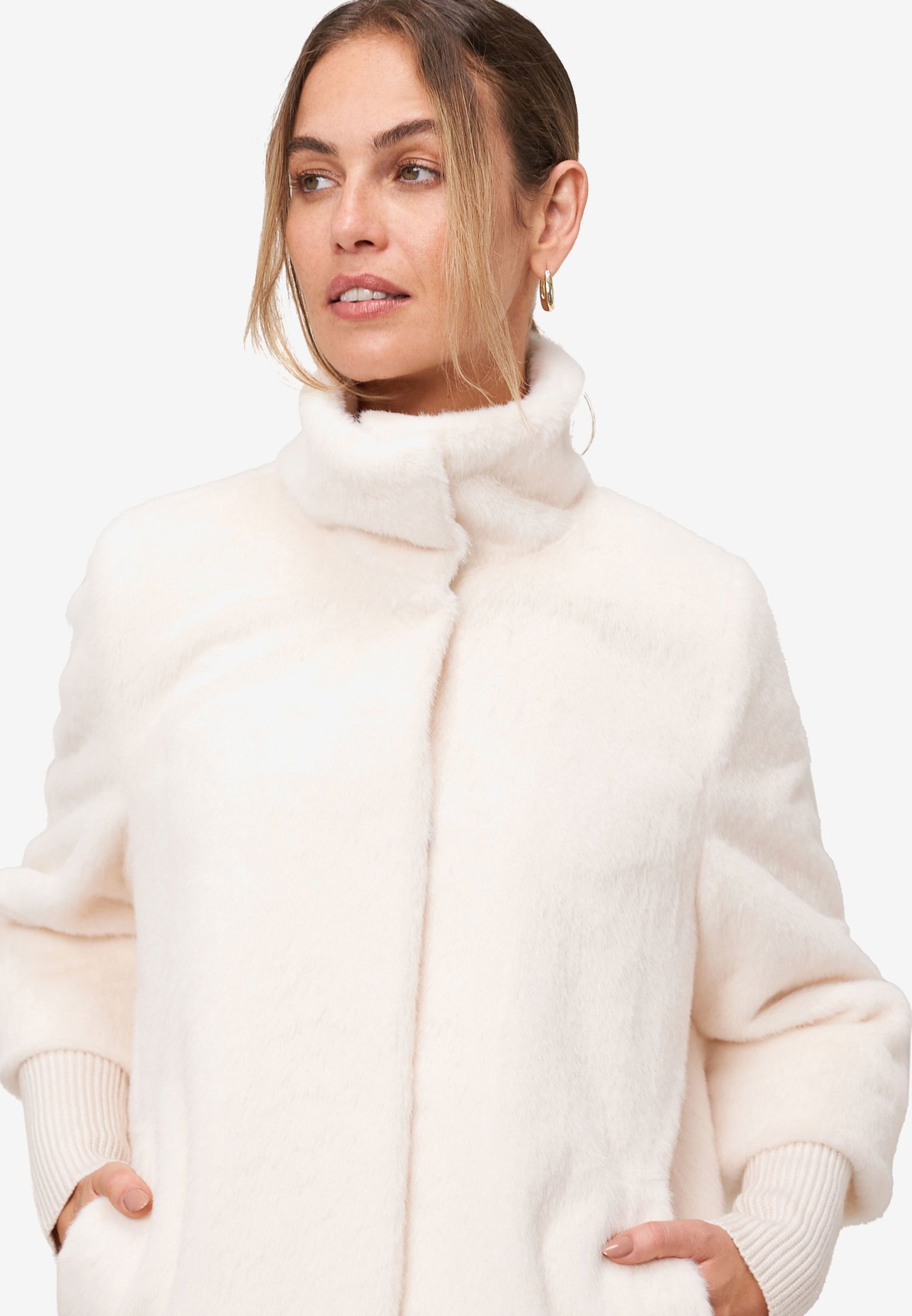 Zero |  Zero Fellimitat-Jacke | 40 | eggnog