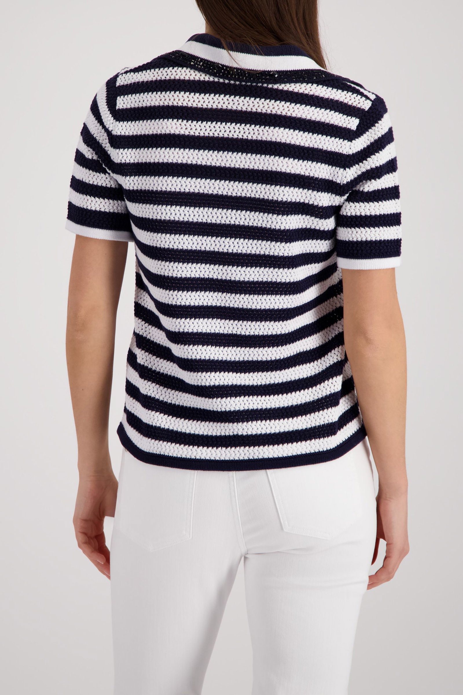 |  Pullover, marine ringel | 36