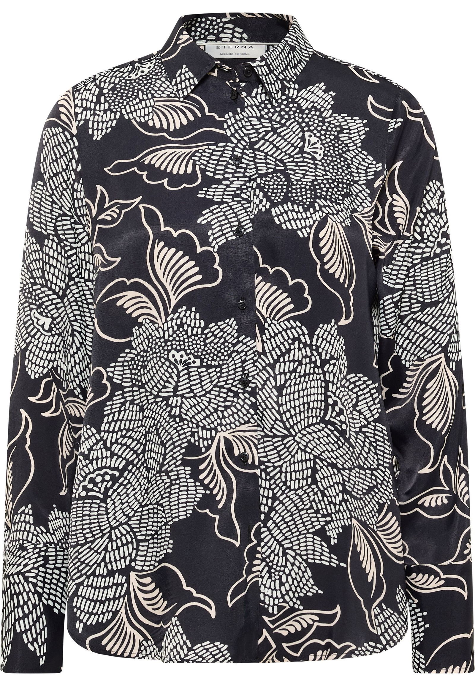 Eterna |  Eterna Druckbluse  | 40 | schwarz