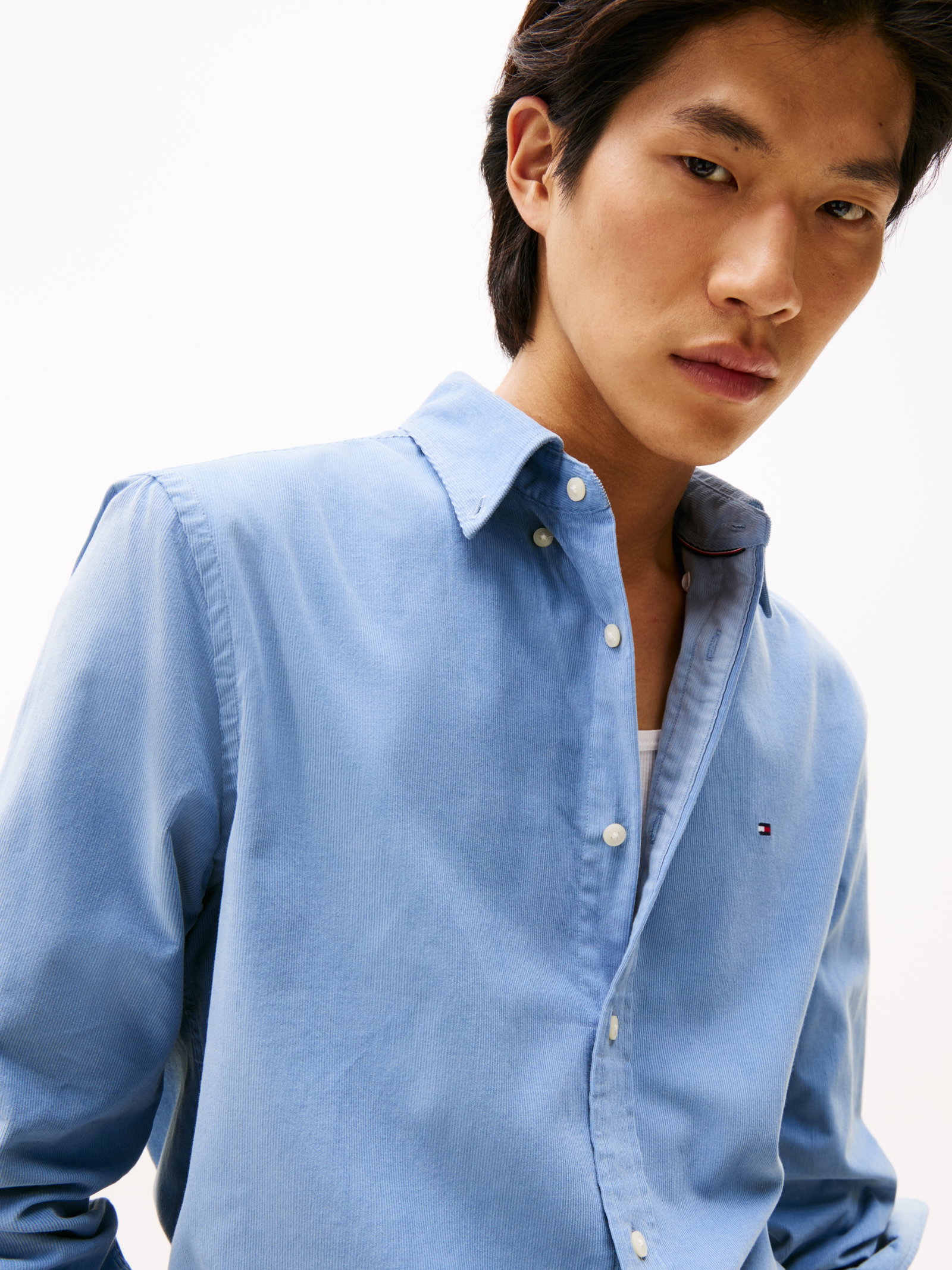 SOLID CORDUROY RF SHIRT, BLUE #1