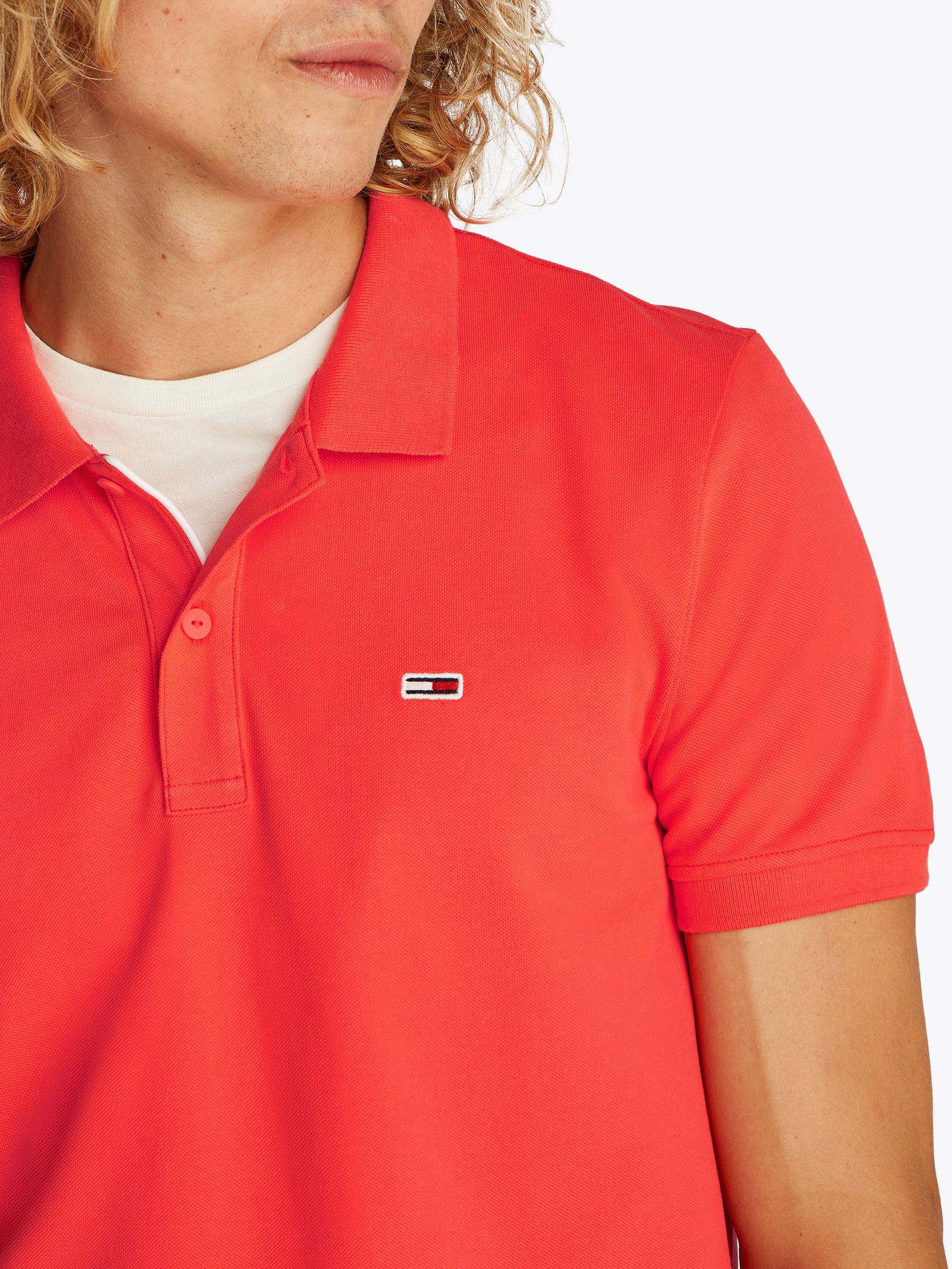 Tommy Jeans | Tommy Jeans Poloshirt | S | bright vermillion