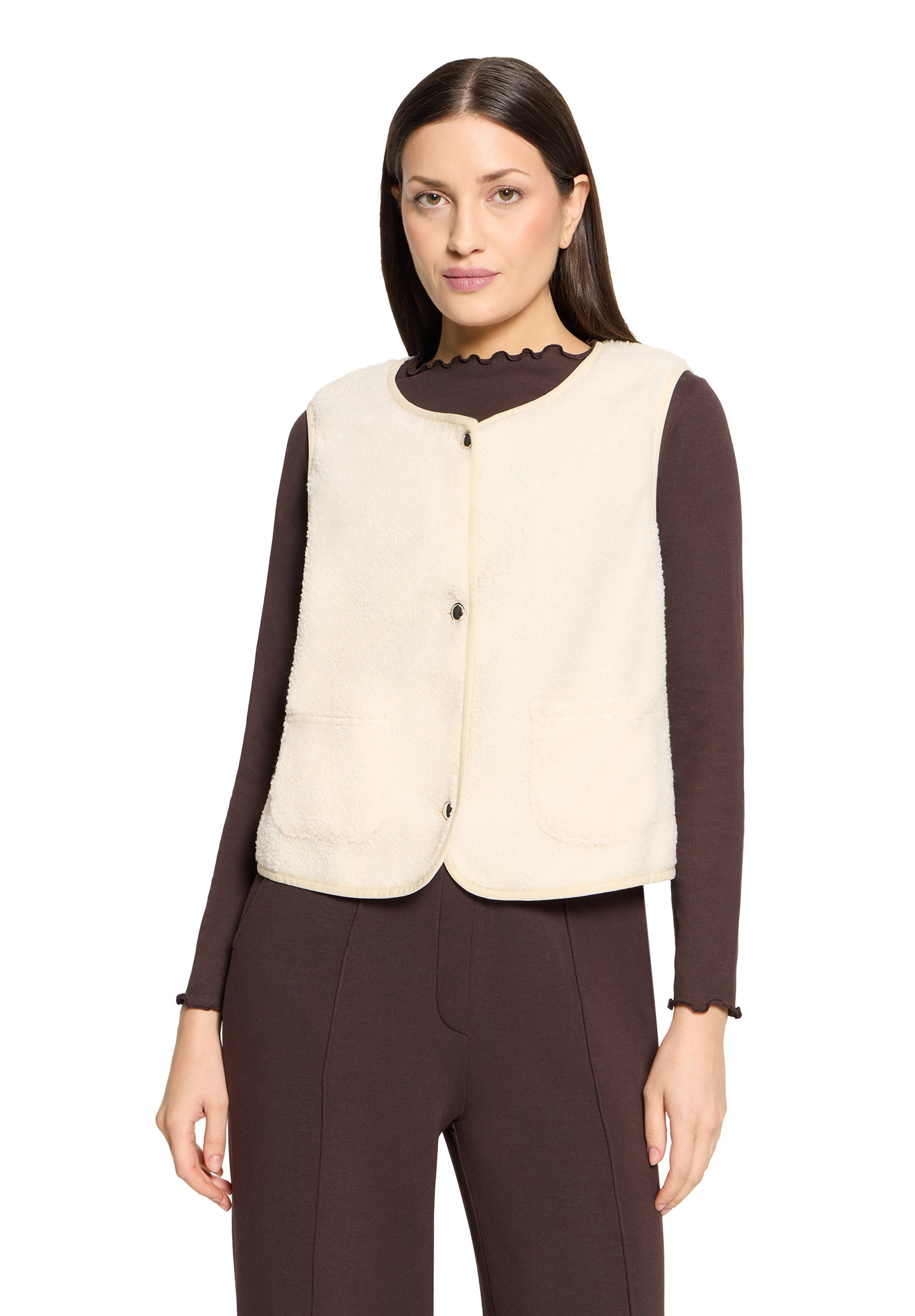 Sweat Jacke Kurz ohne Arm, White Swan #3