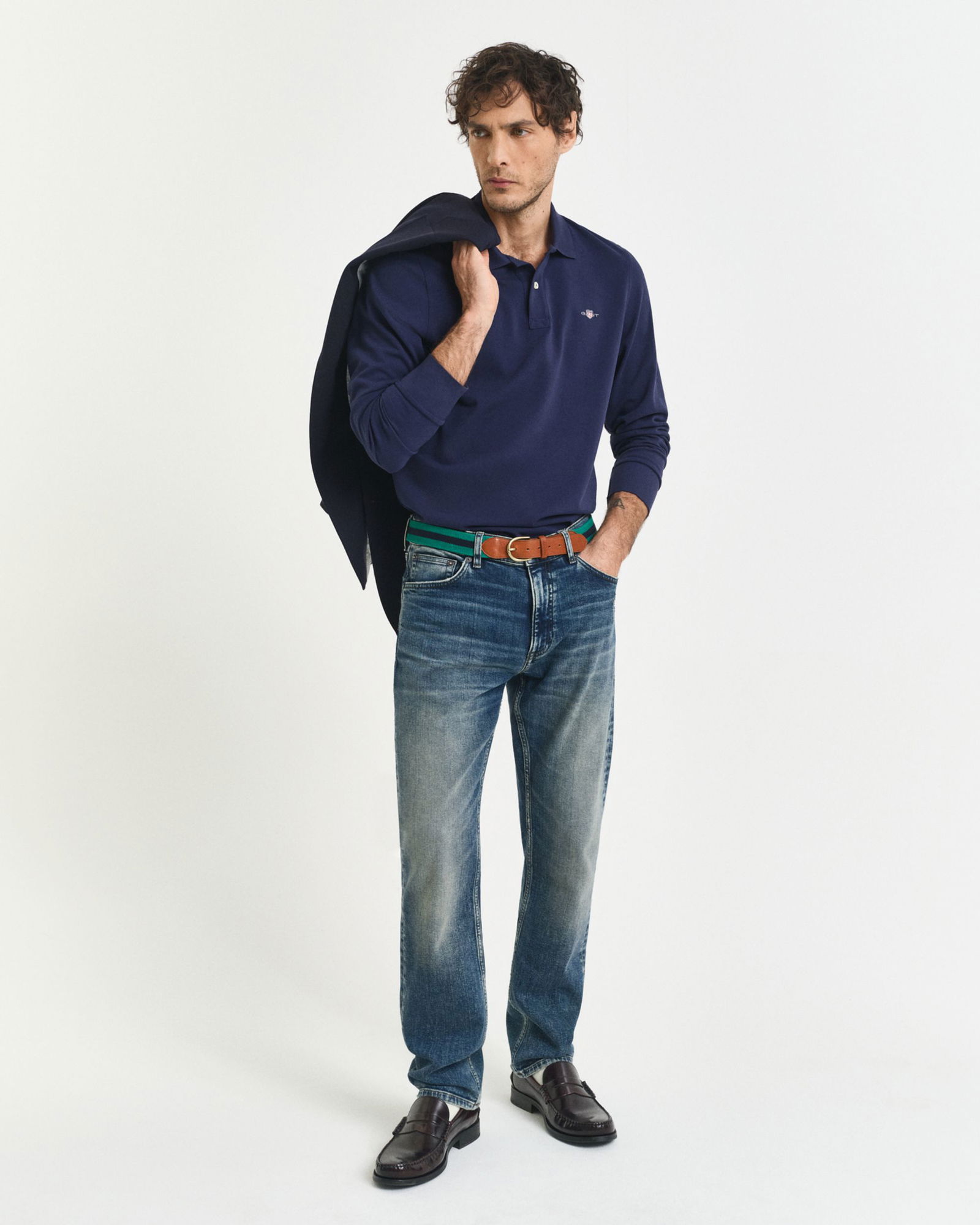 Gant |  Gant Piqué Rugger "Shield" | XXXL | evening blue
