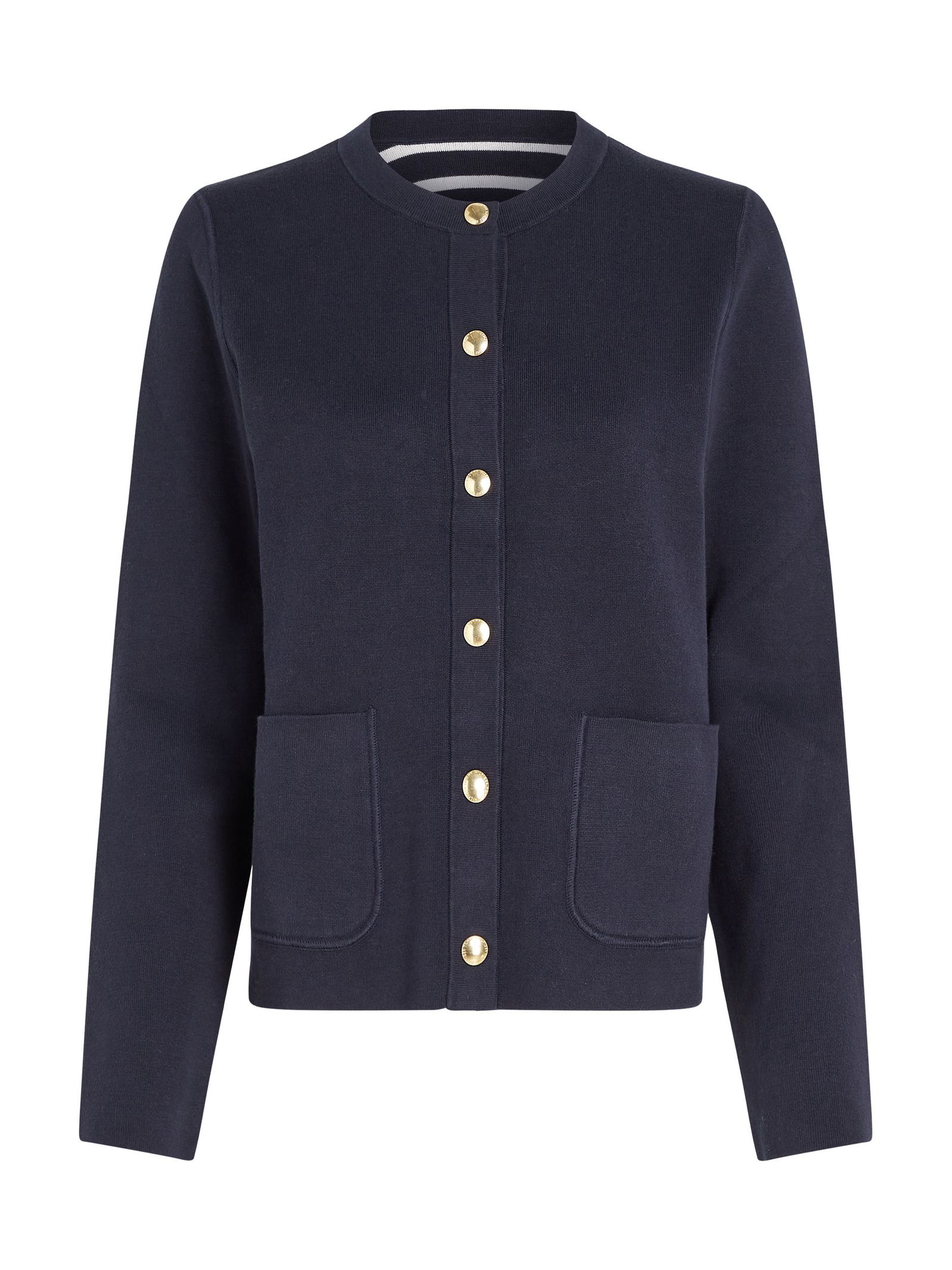 Tommy Hilfiger Strickjacke Cardigan breton stp ivory petal