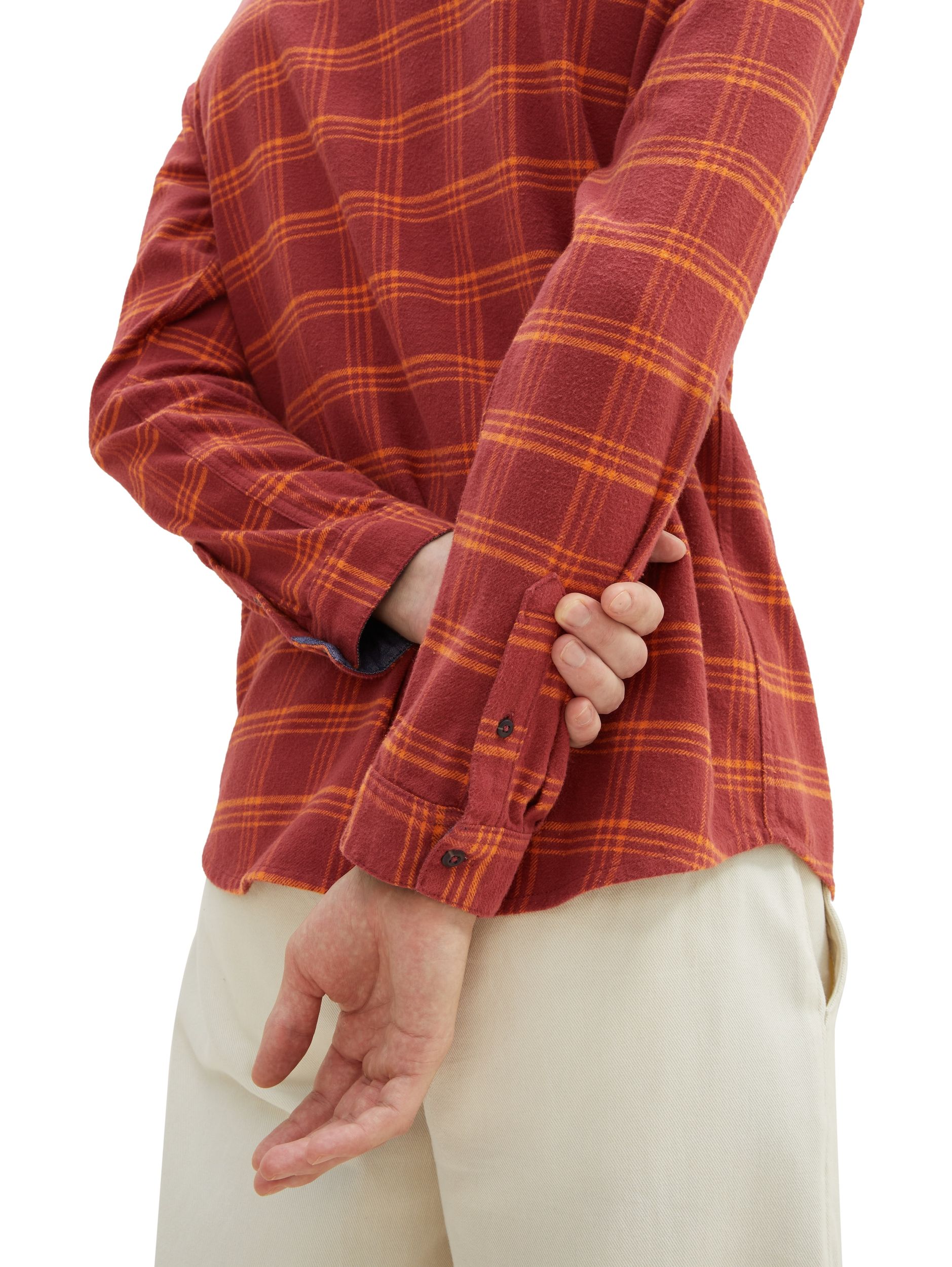 Tom Tailor |  Hemd mit Karomuster | XL | red orange check