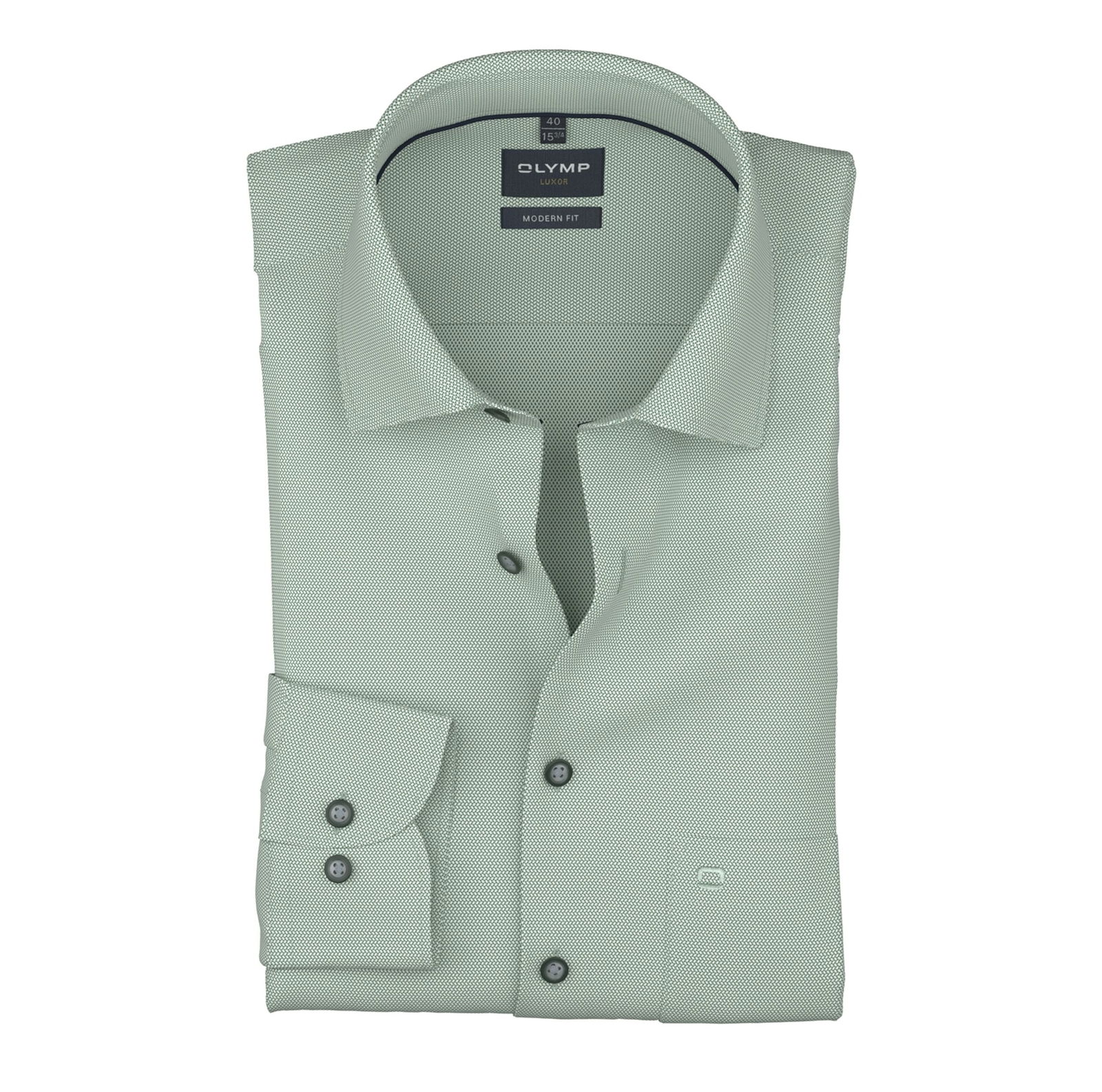 Olymp |  Olymp Hemd Modern Fit  | 43 | grün