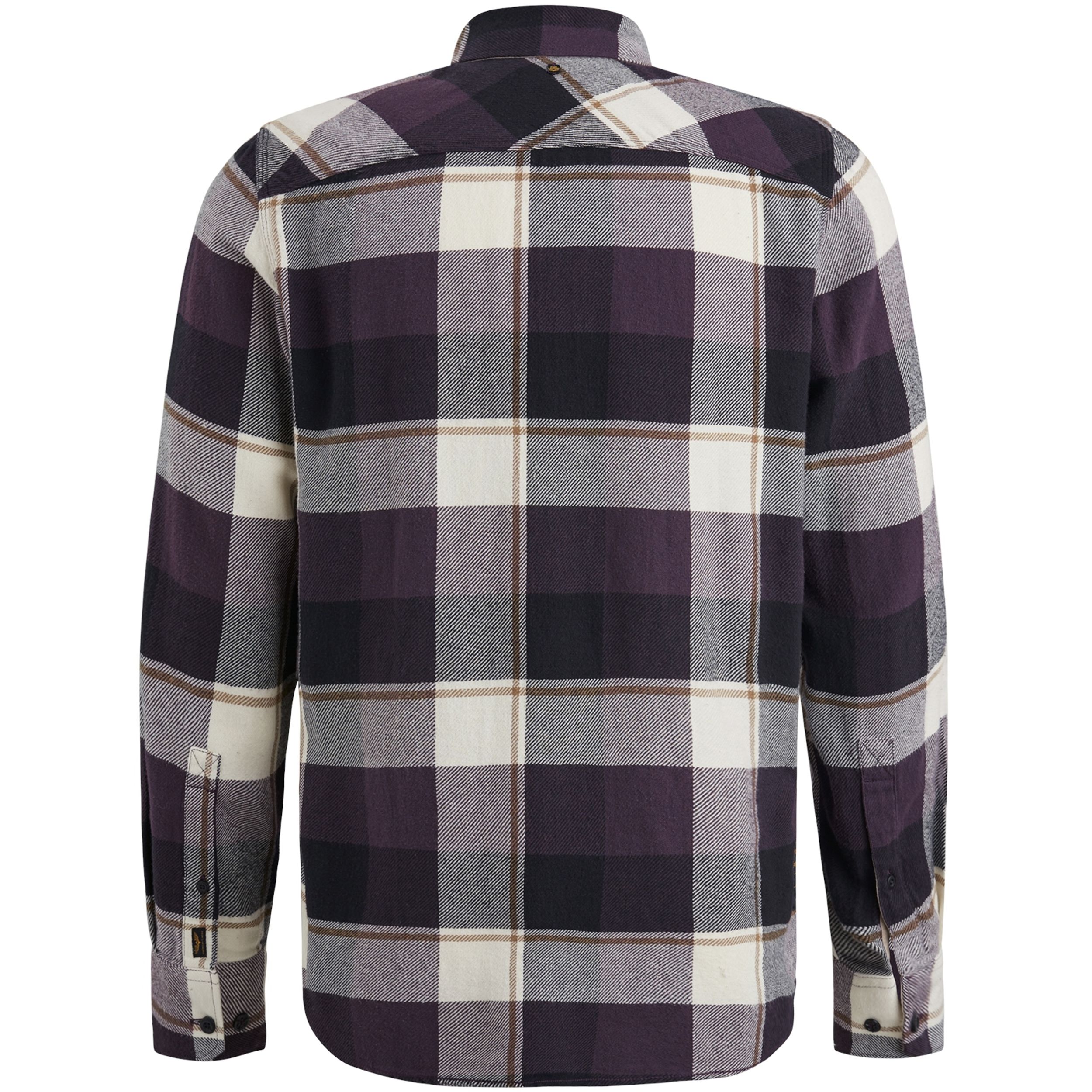 PME Legend |  Long Sleeve Shirt Ctn Flanel H. twill Check | L | plum perfect