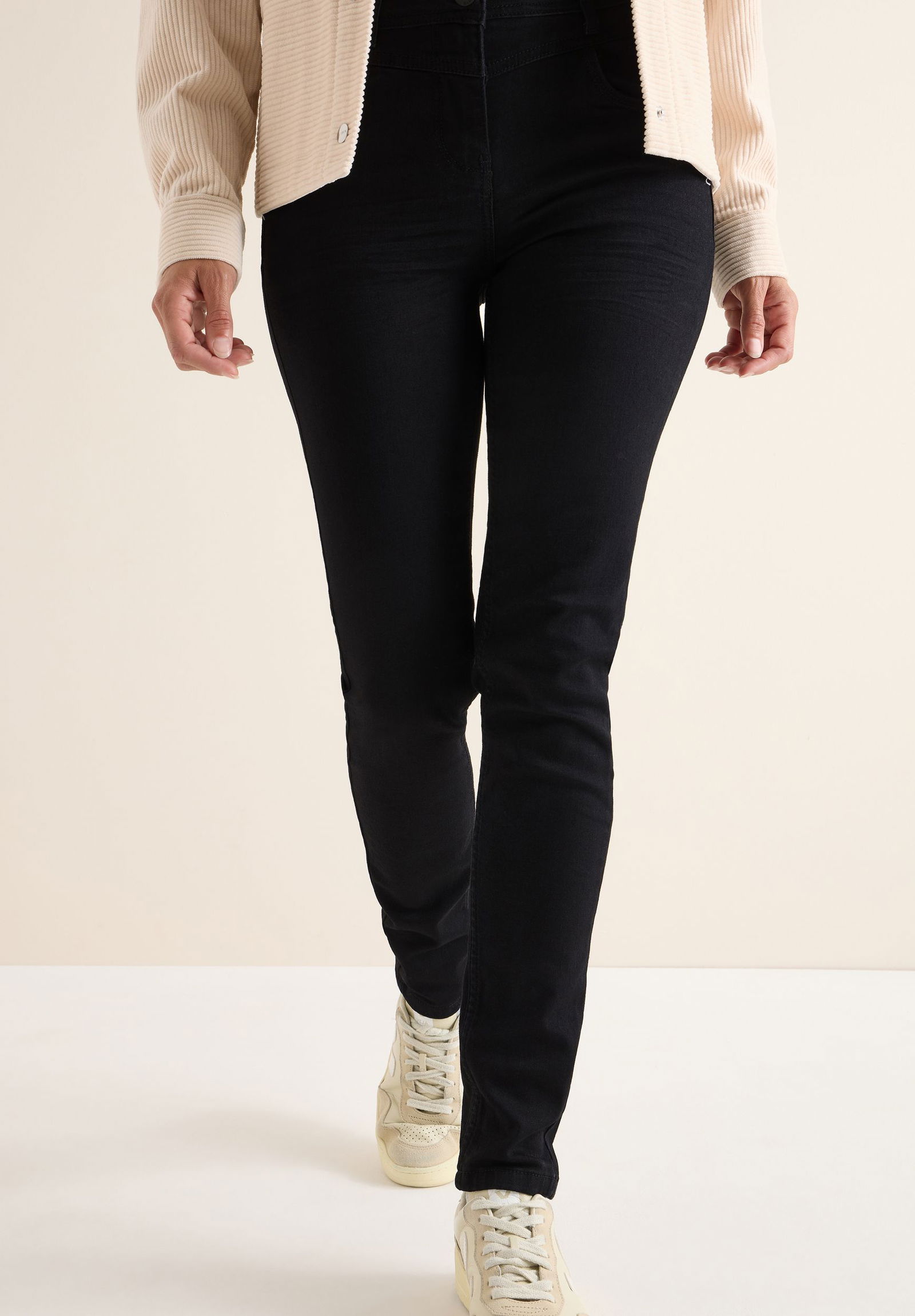 CECIL | CECIL Straight Leg Jeans | 32/32 | black