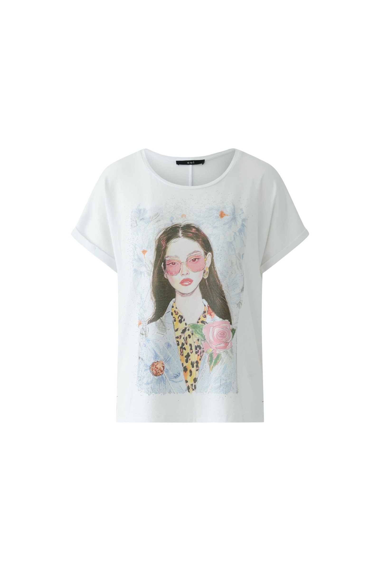 100b2a2c338fcec22853d027284664ba Oui | T-Shirt | 36 | optic white