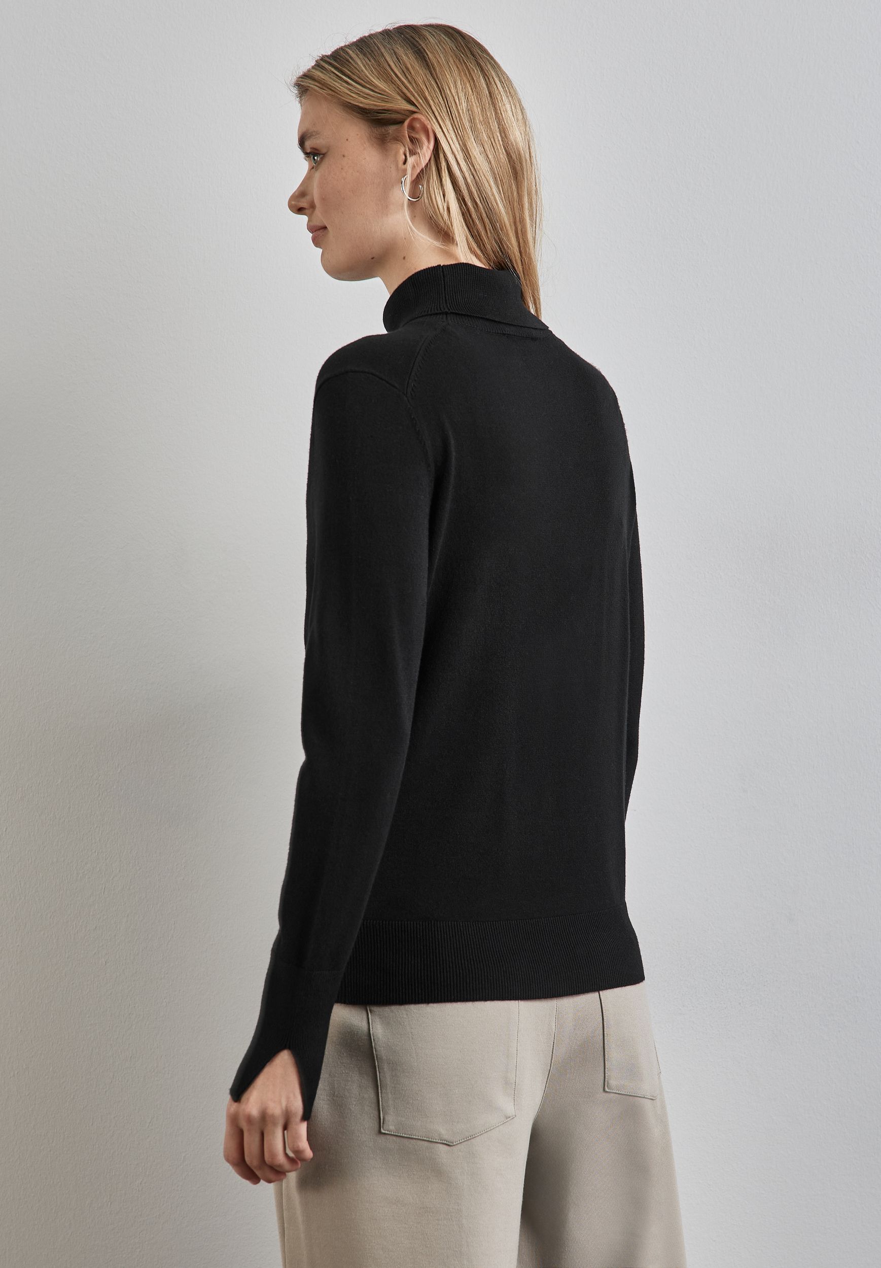 Street One |  Street One Rollkragenpullover  | 38 | black