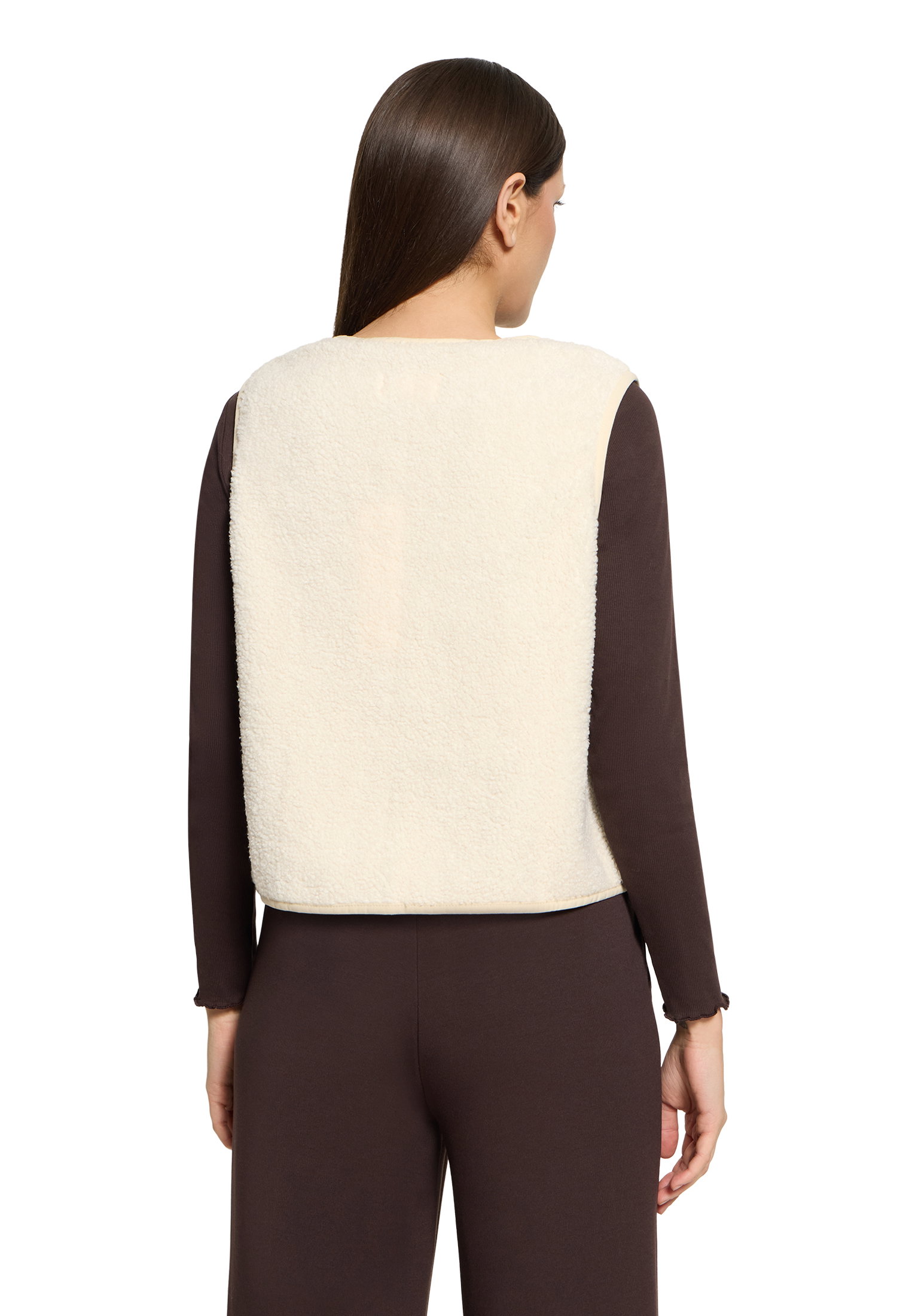 Sweat Jacke Kurz ohne Arm, White Swan #4