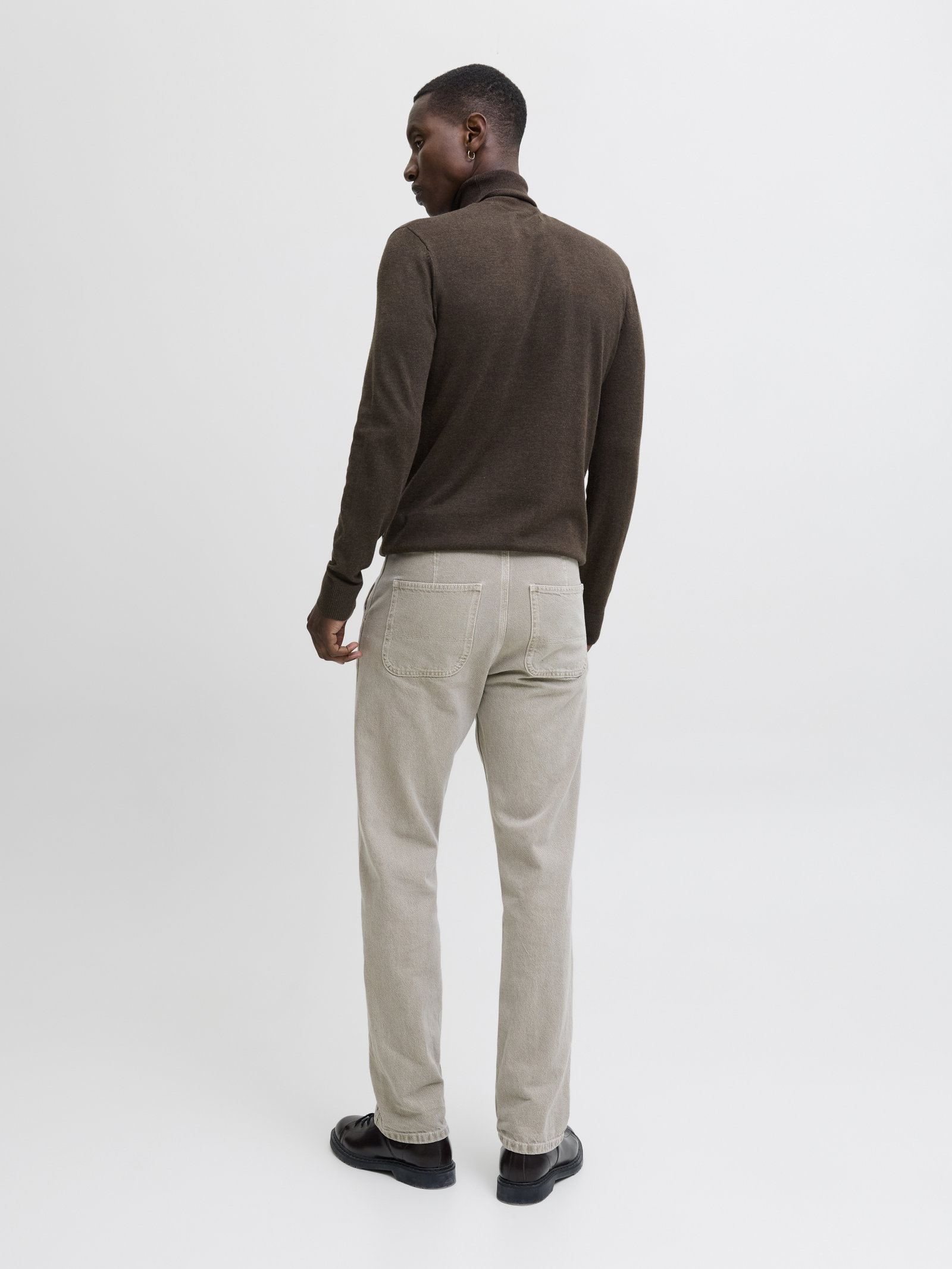 JJEEMIL KNIT ROLL NECK NOOS, Mulch/TWIST #2