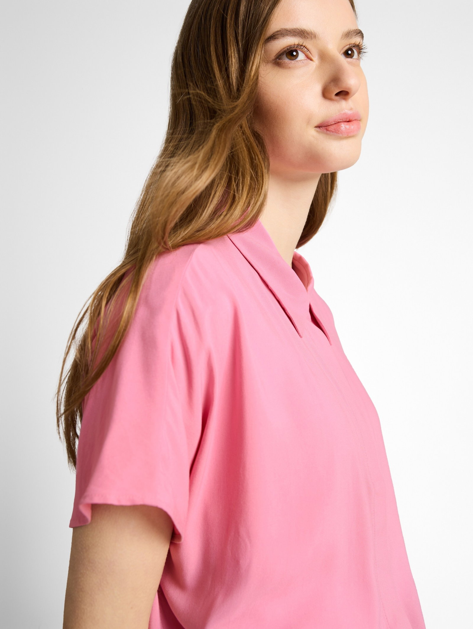 easy shortsleeve viscose blous, Soft Blush Rose #6