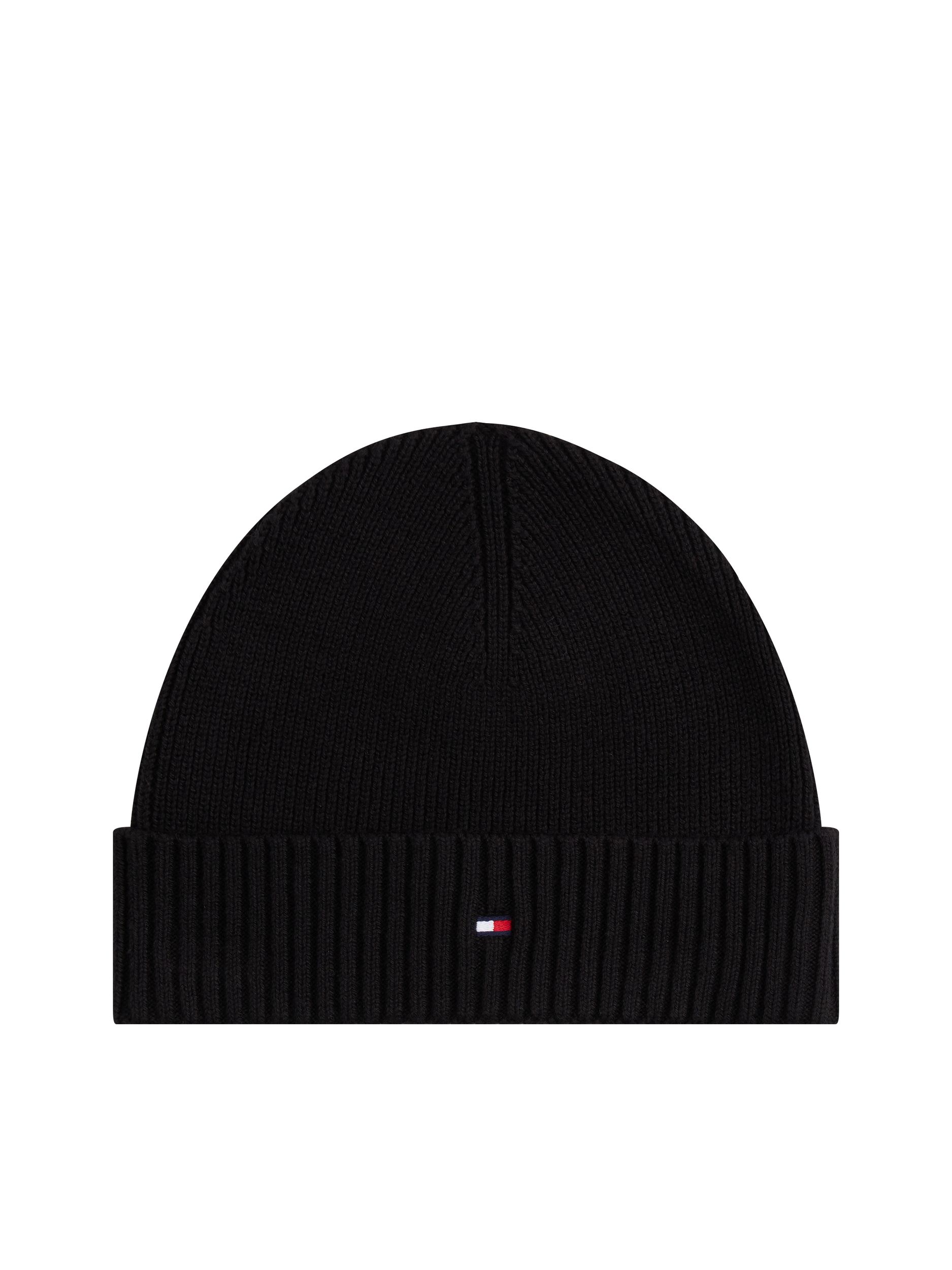 Tommy Hilfiger |  Tommy Hilfiger Flag Cotton Beanie | OS | black