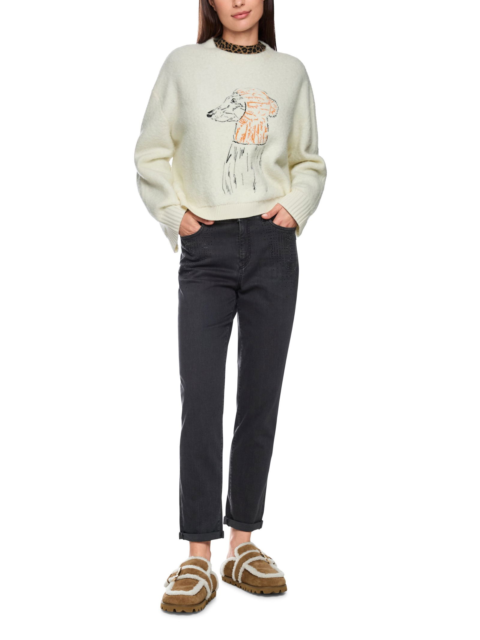 f1b2983ee4780d345201c3e03c8acabf Marc Cain Pants | Marc Cain Pants Mom Jeans | 38 | anthrazit