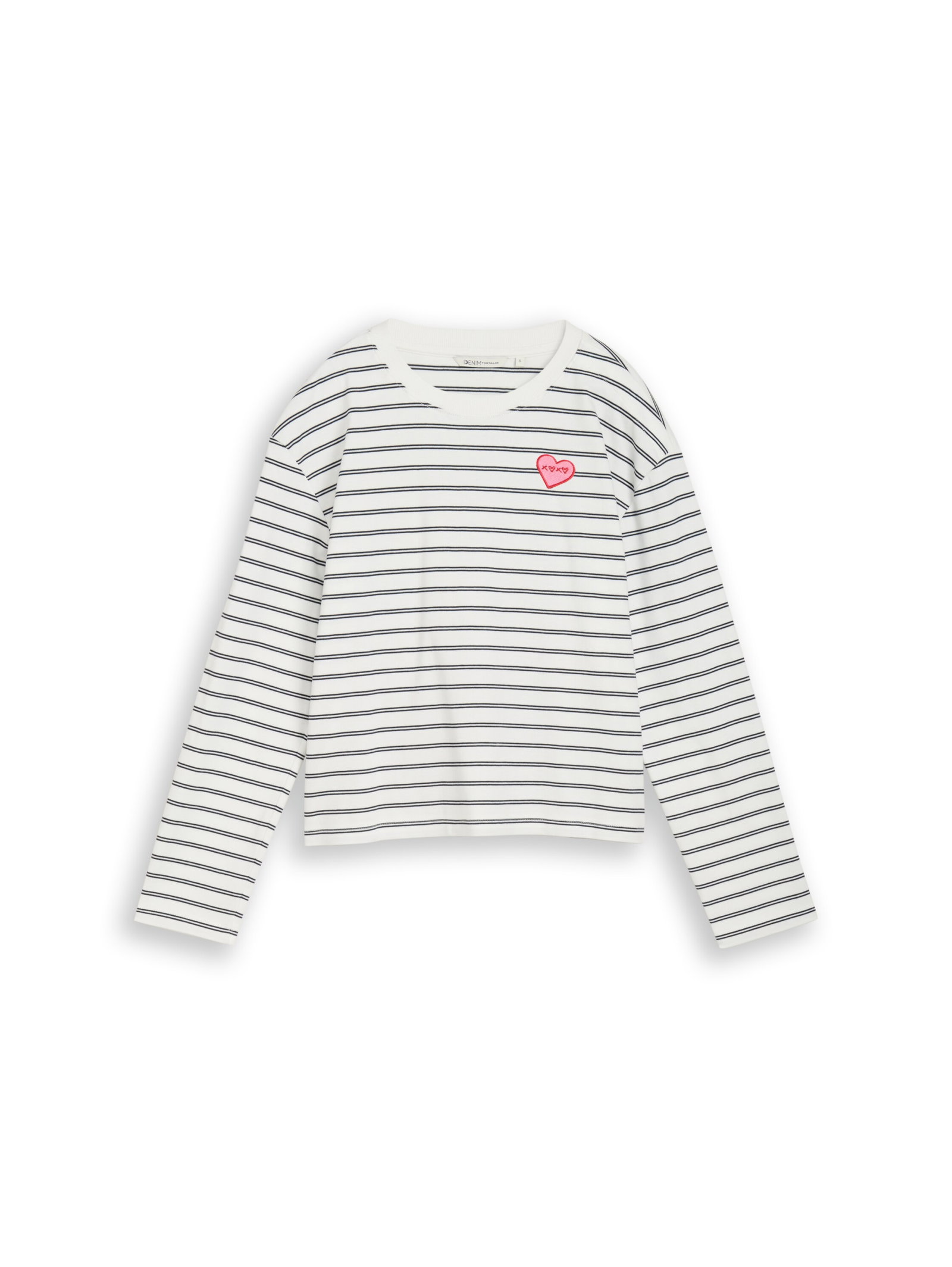 striped interlock T-shirt, off white navy stripe #1