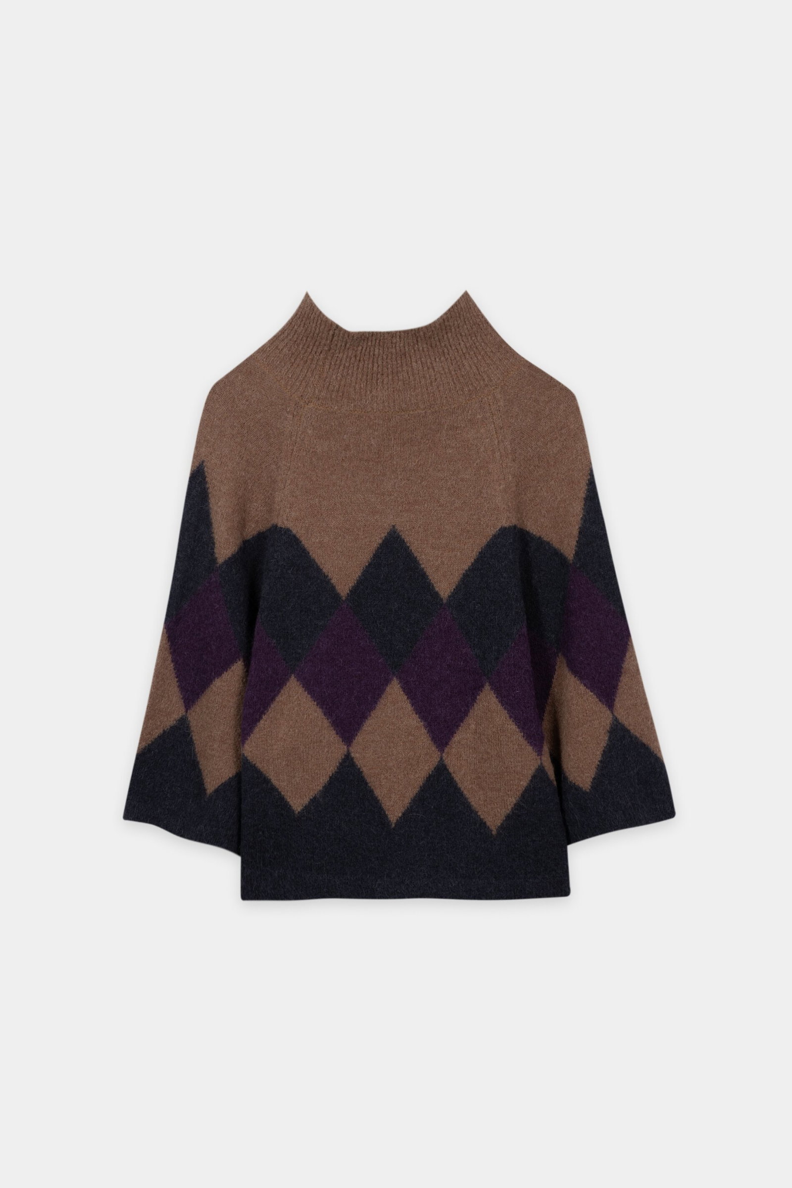 Cape-Pullover mit Muster, winter navy/caramel #5