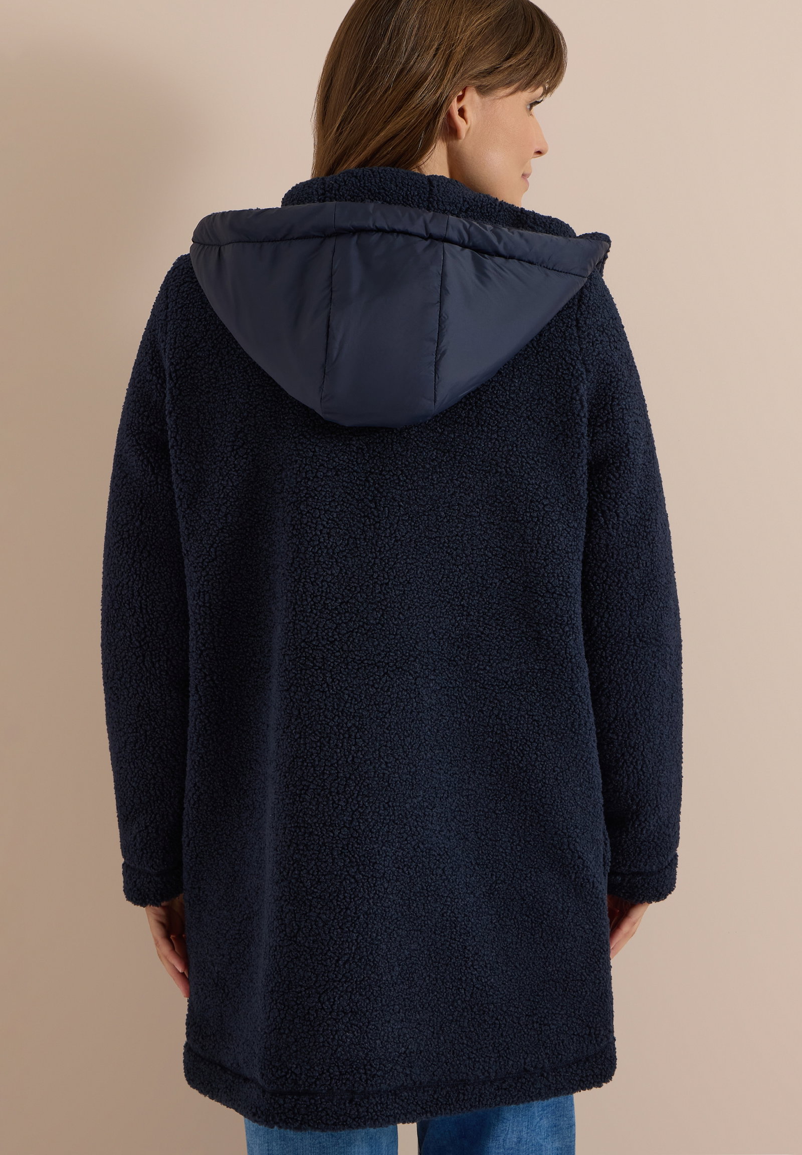 TOS Teddy Matmix Coat, dark navy blue #4