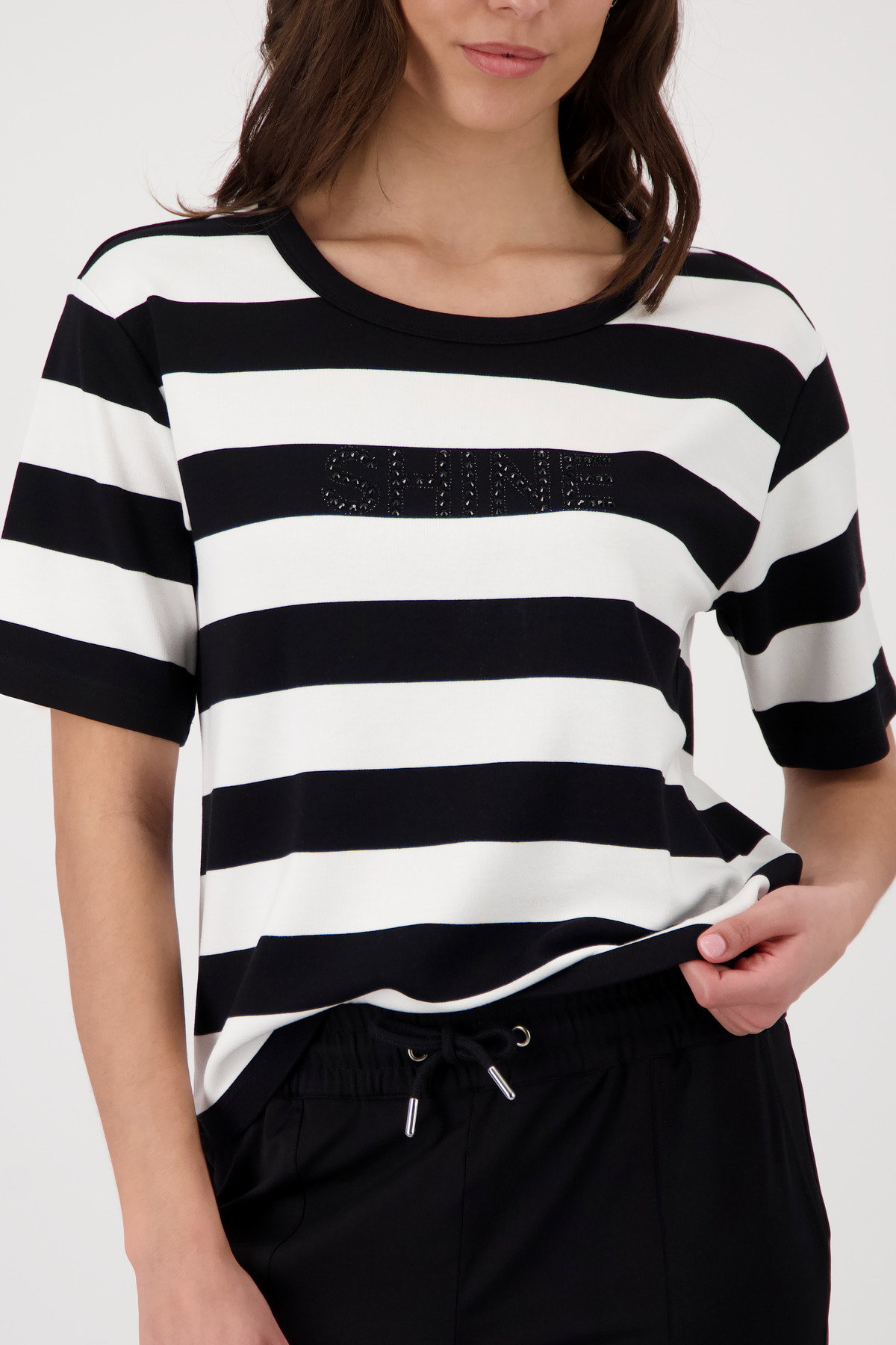 T-Shirt, schwarz ringel #2
