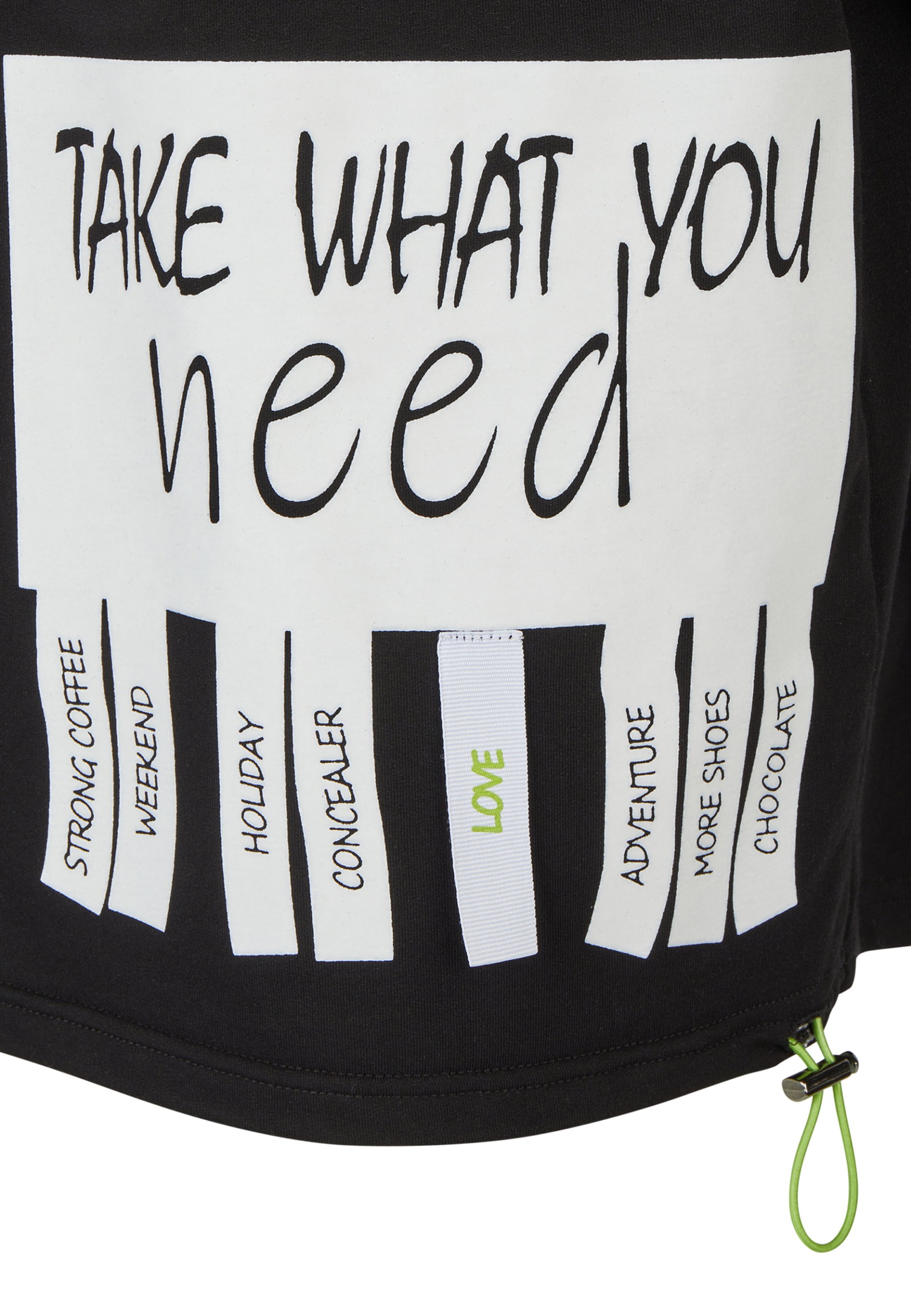 T-Shirt 1/1 Arm, Schwarz-Offwhite #3