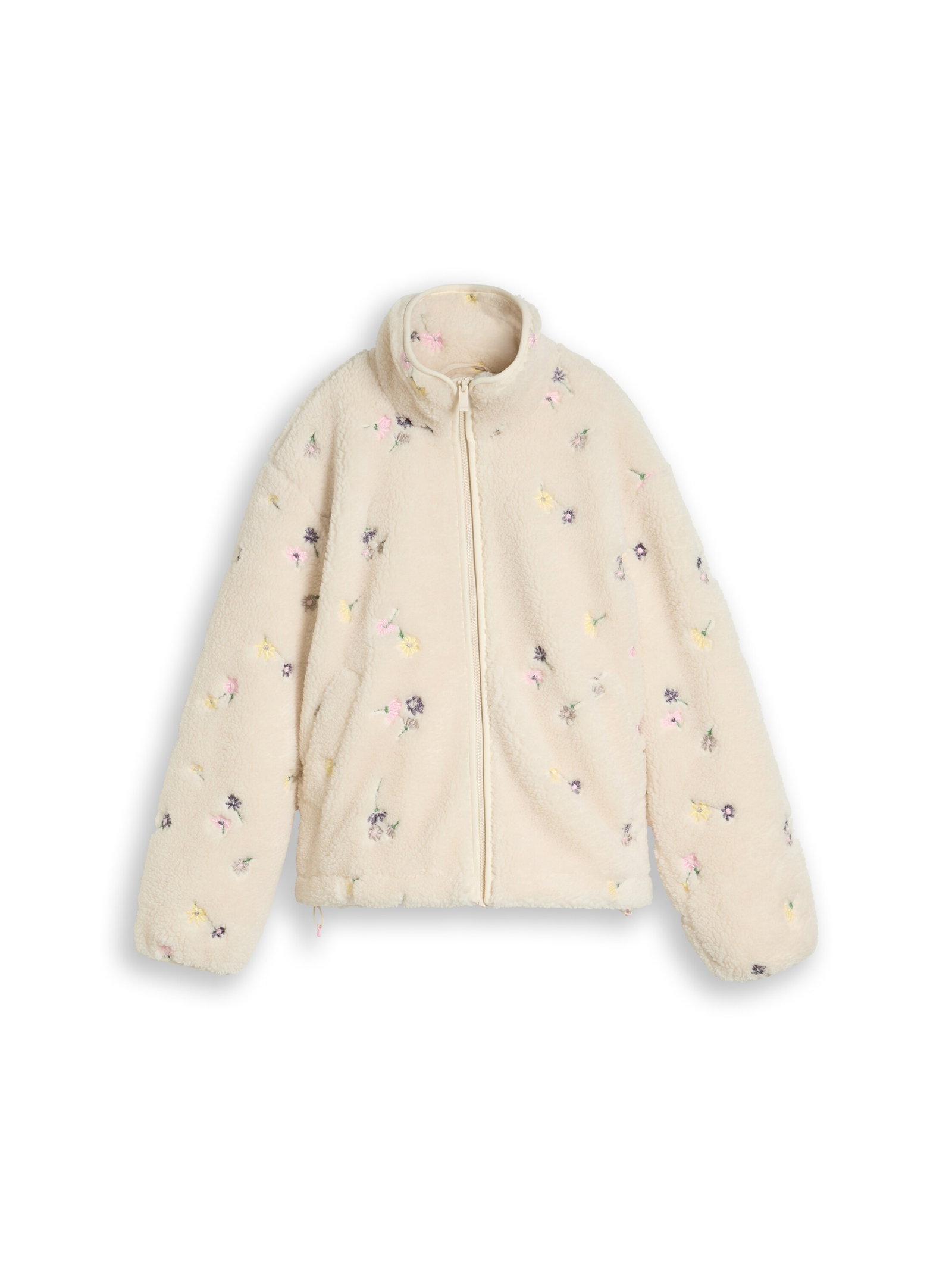 teddy jacket, beige flower embro teddy #1