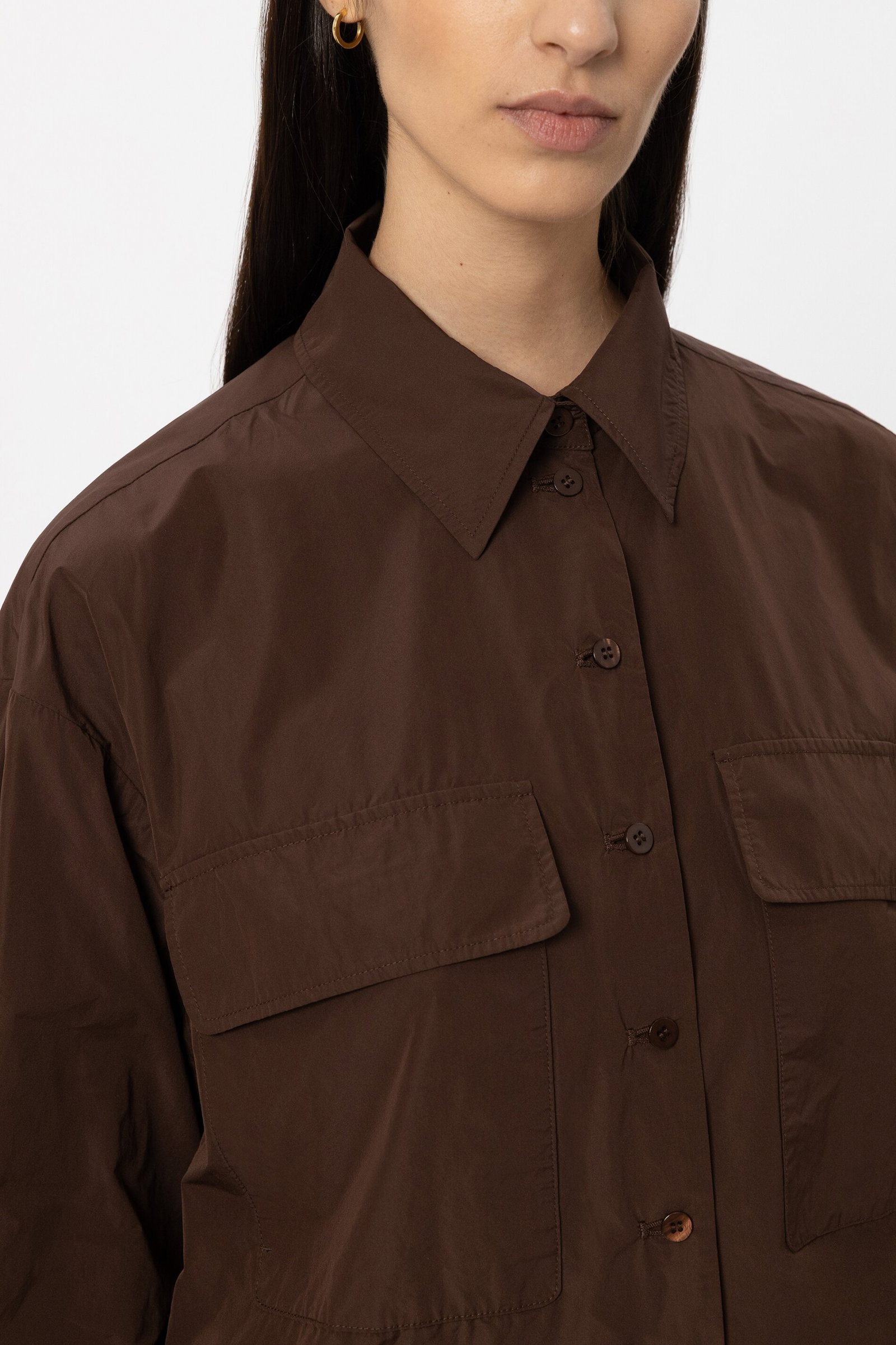 Luisa Cerano Taft-Blousonjacke marone #5