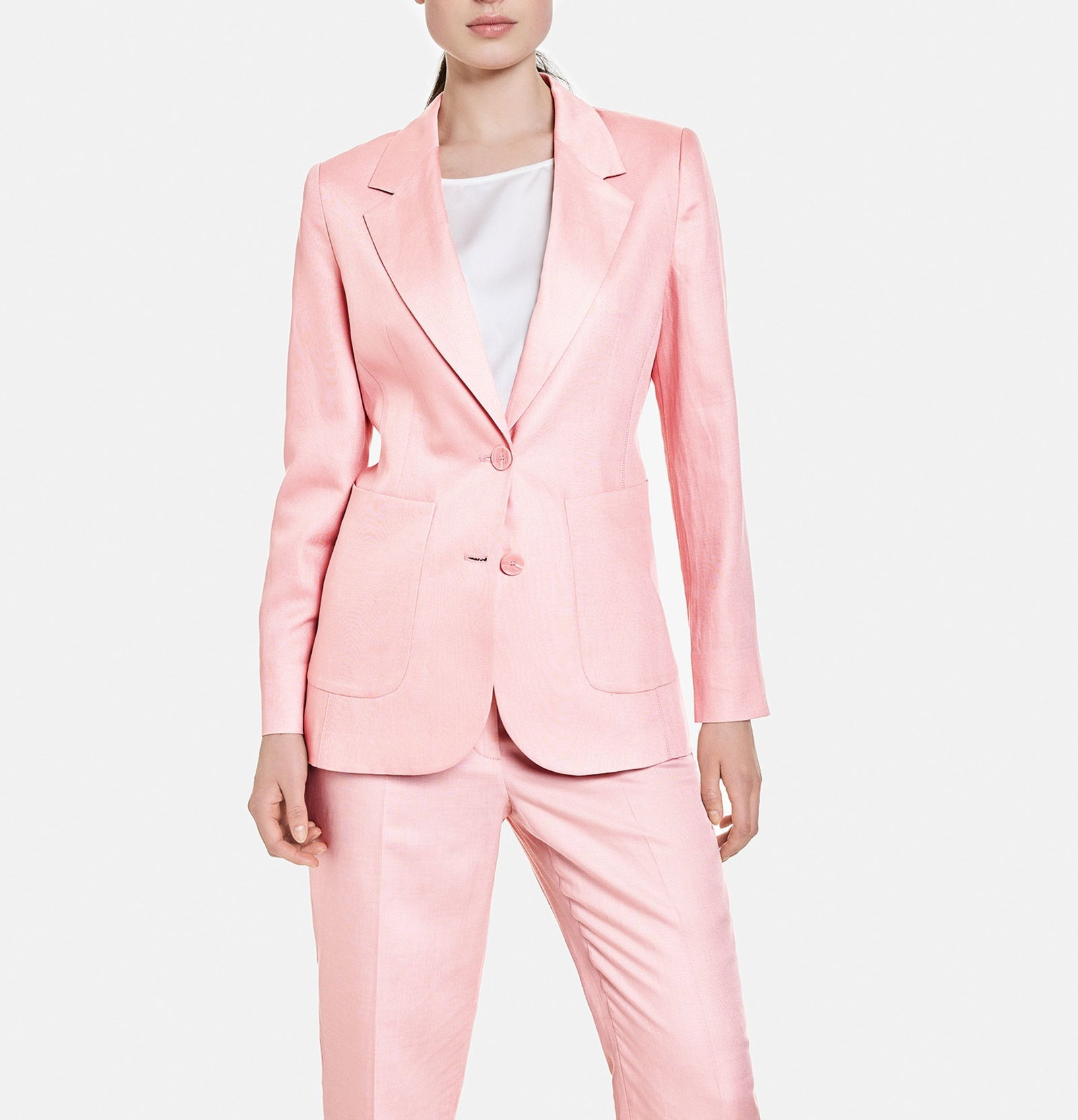 Taillierter Blazer aus Lyocell-Leinen-Mix