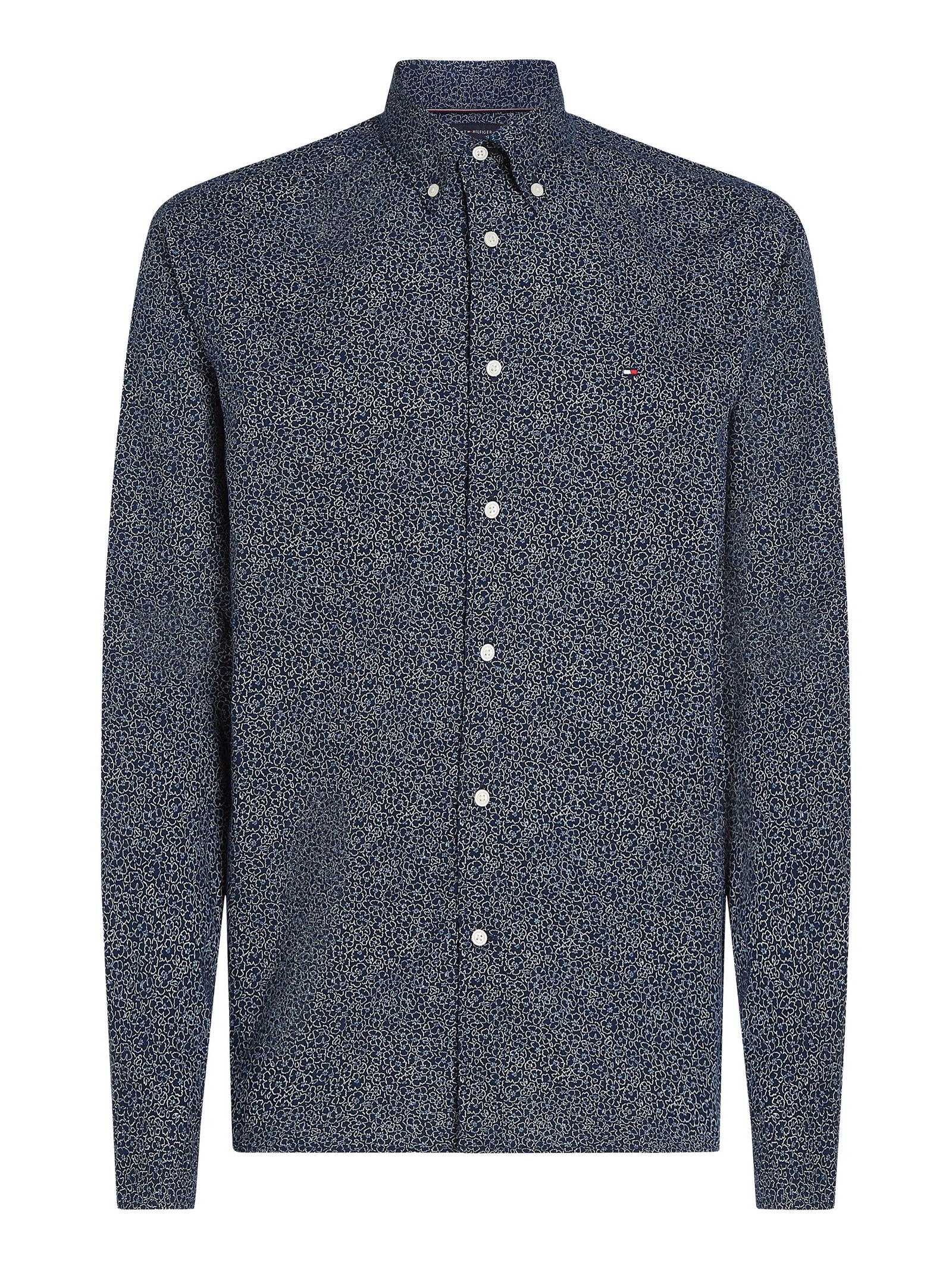  |  FLEX POPLIN LINR FLORAL RF SHIRT | XL | dark night navy big check