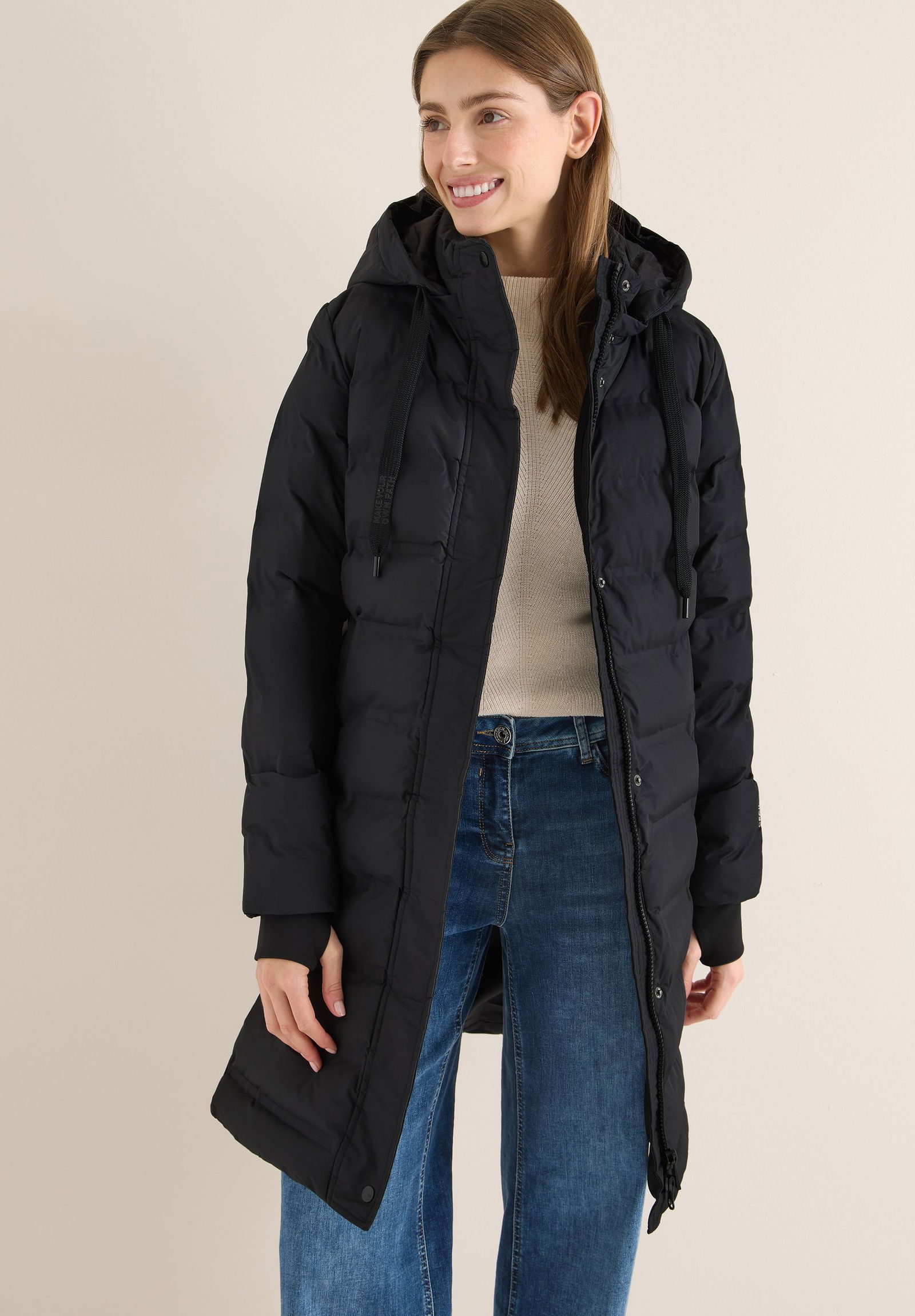 CECIL | CECIL Steppmantel | M | black