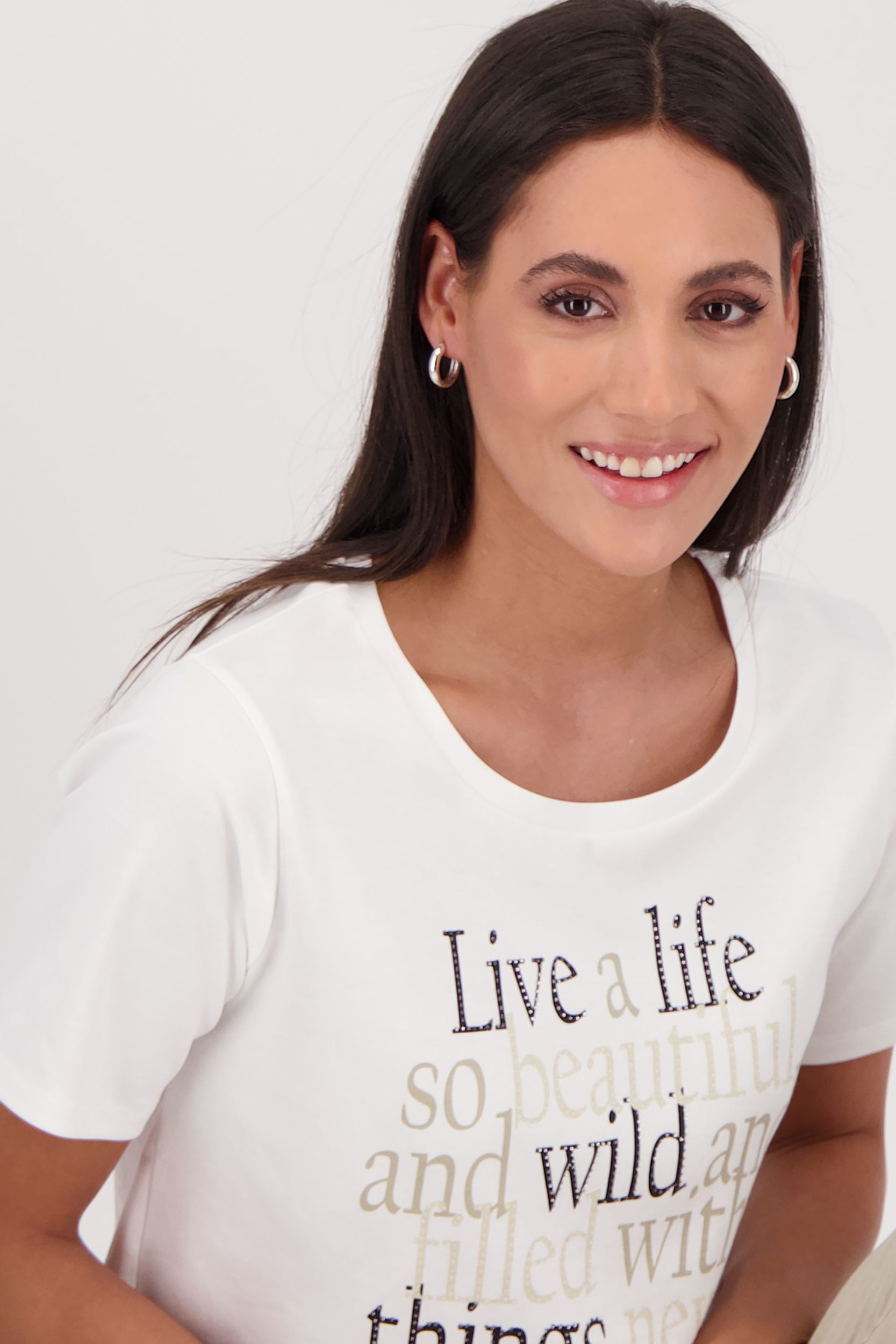 Monari |  T-Shirt, cream | 40