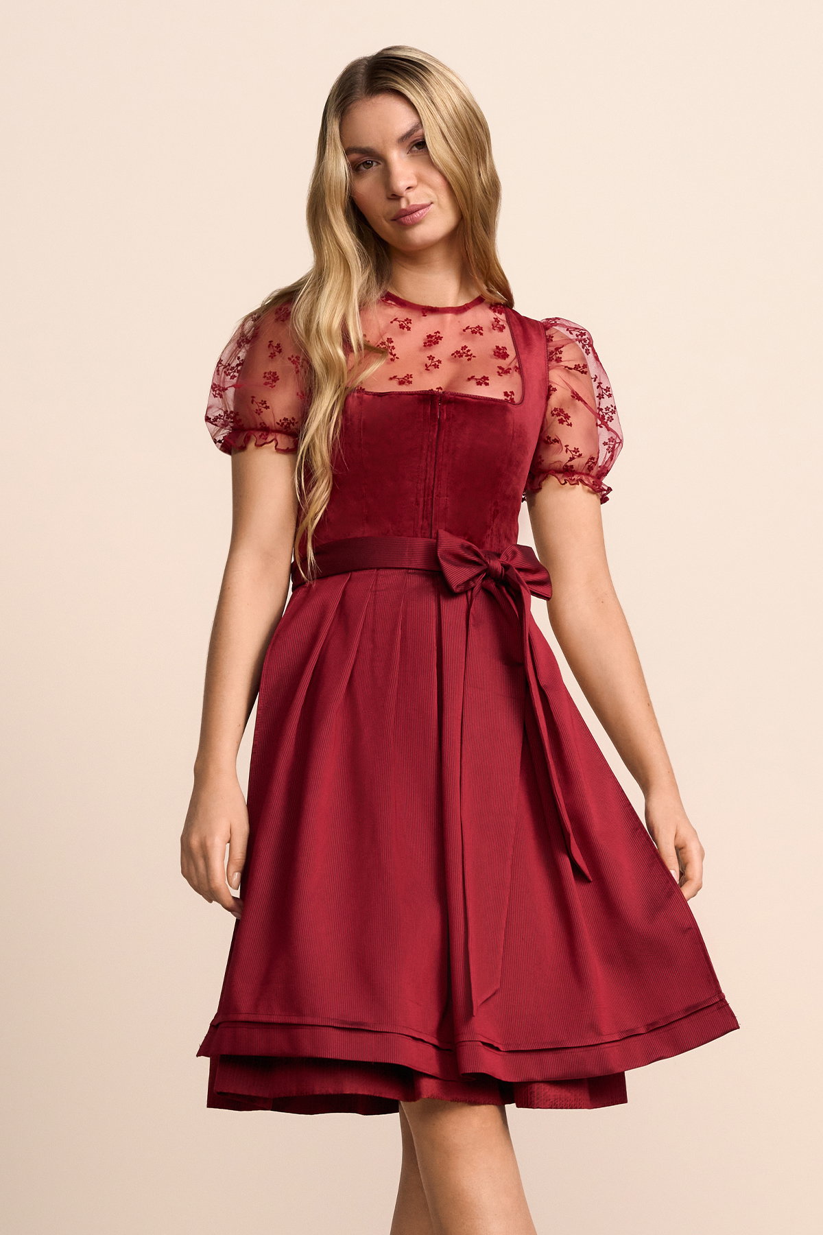 Krüger Madl Dirndl Mididirndl aus Samt 60cm #1