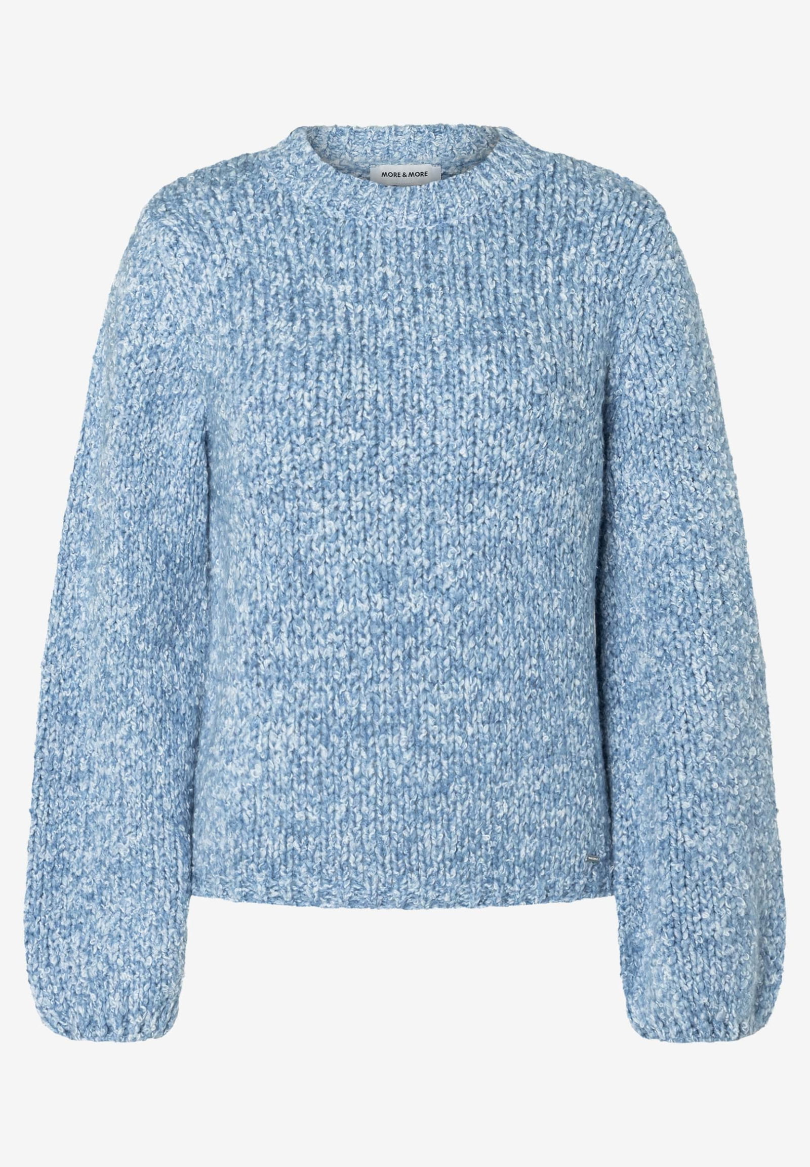Pullover with Boucle-Yarn, autumn blue #1