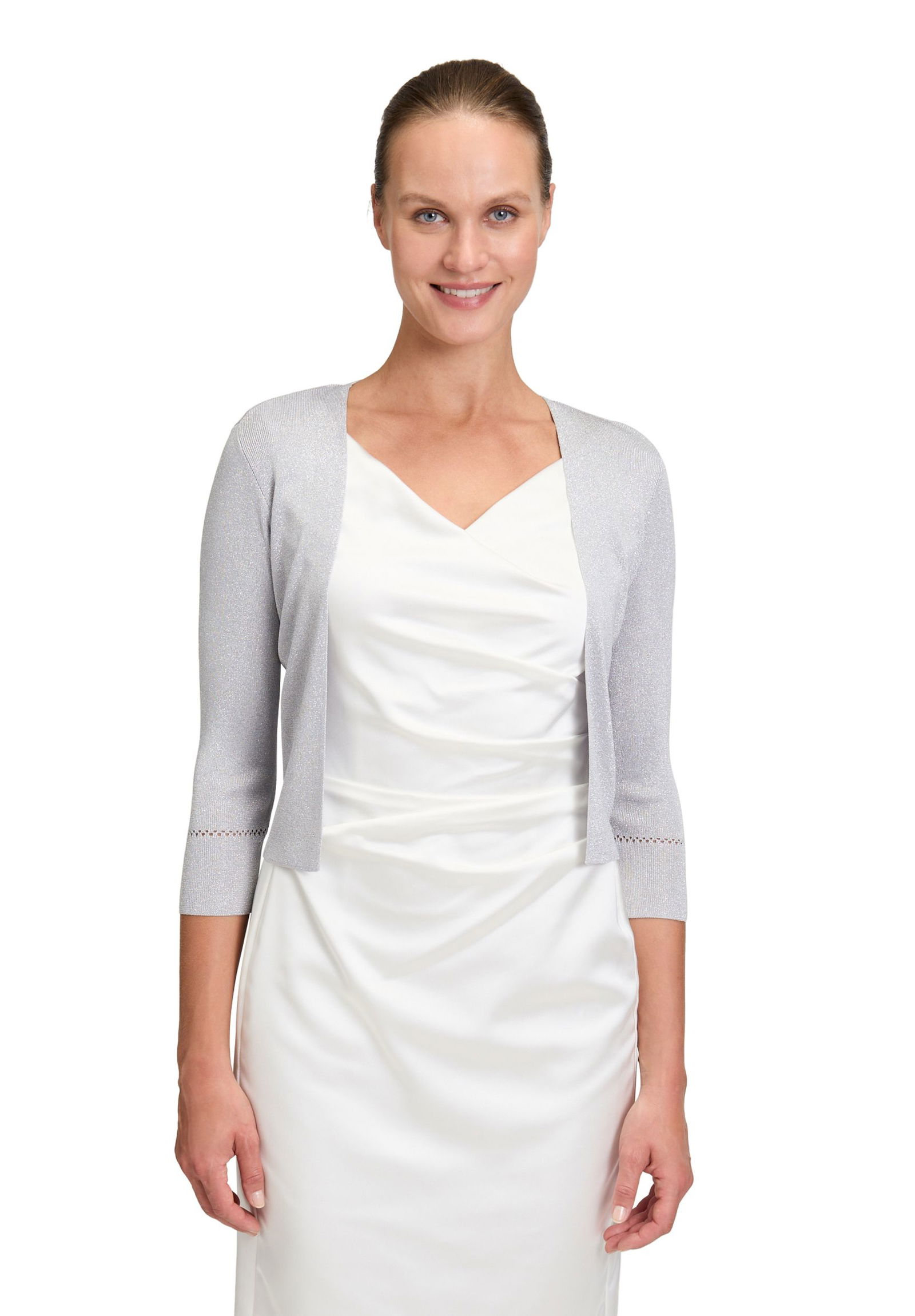 Vera Mont | Vera Mont Strickbolero | XL | grau/silber