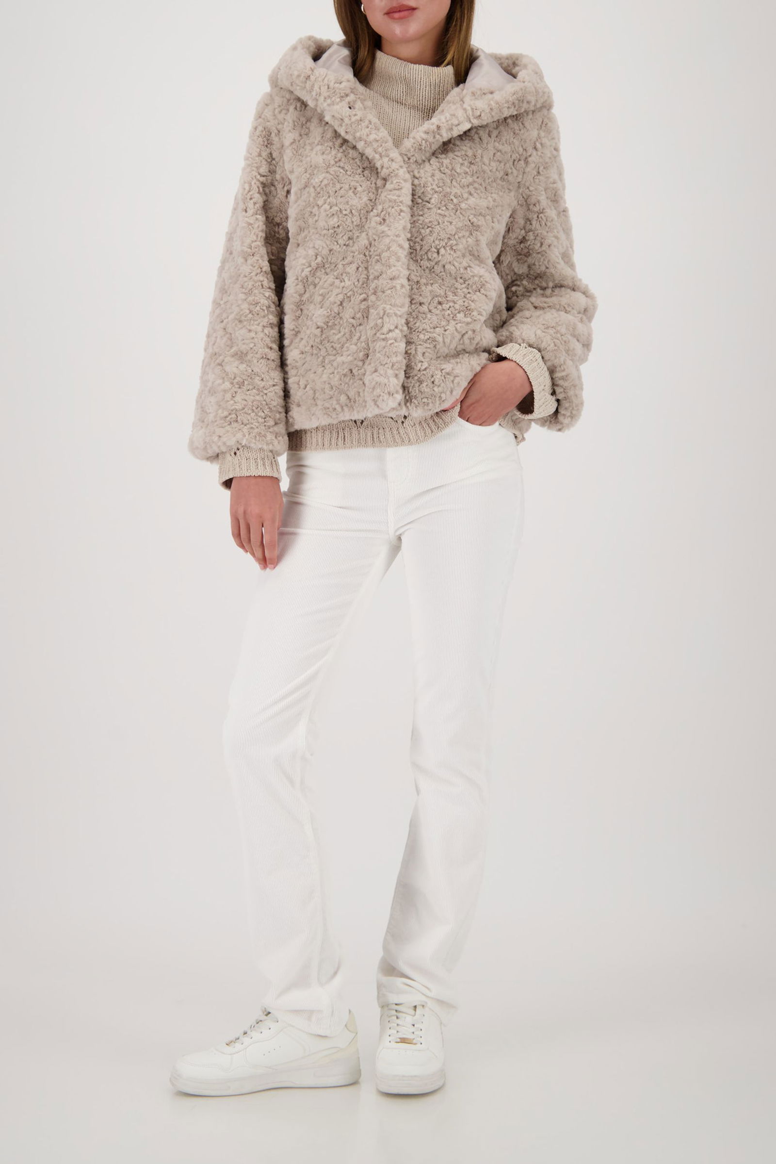 Monari |  Monari Kunstfell Jacke mit Kapuze | 42