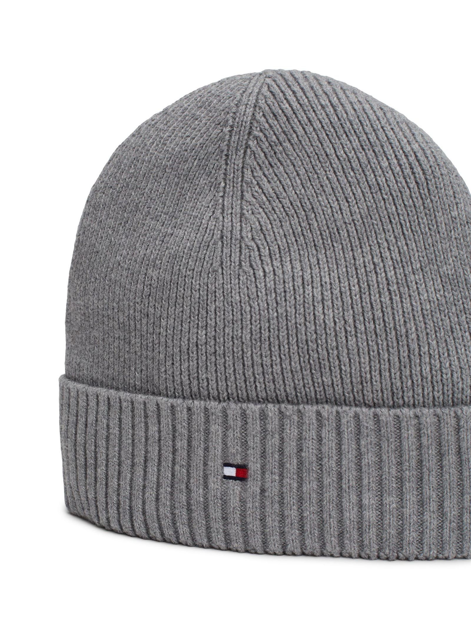 Tommy Hilfiger | Tommy Hilfiger Flag Cotton Beanie | OS | light grey htr