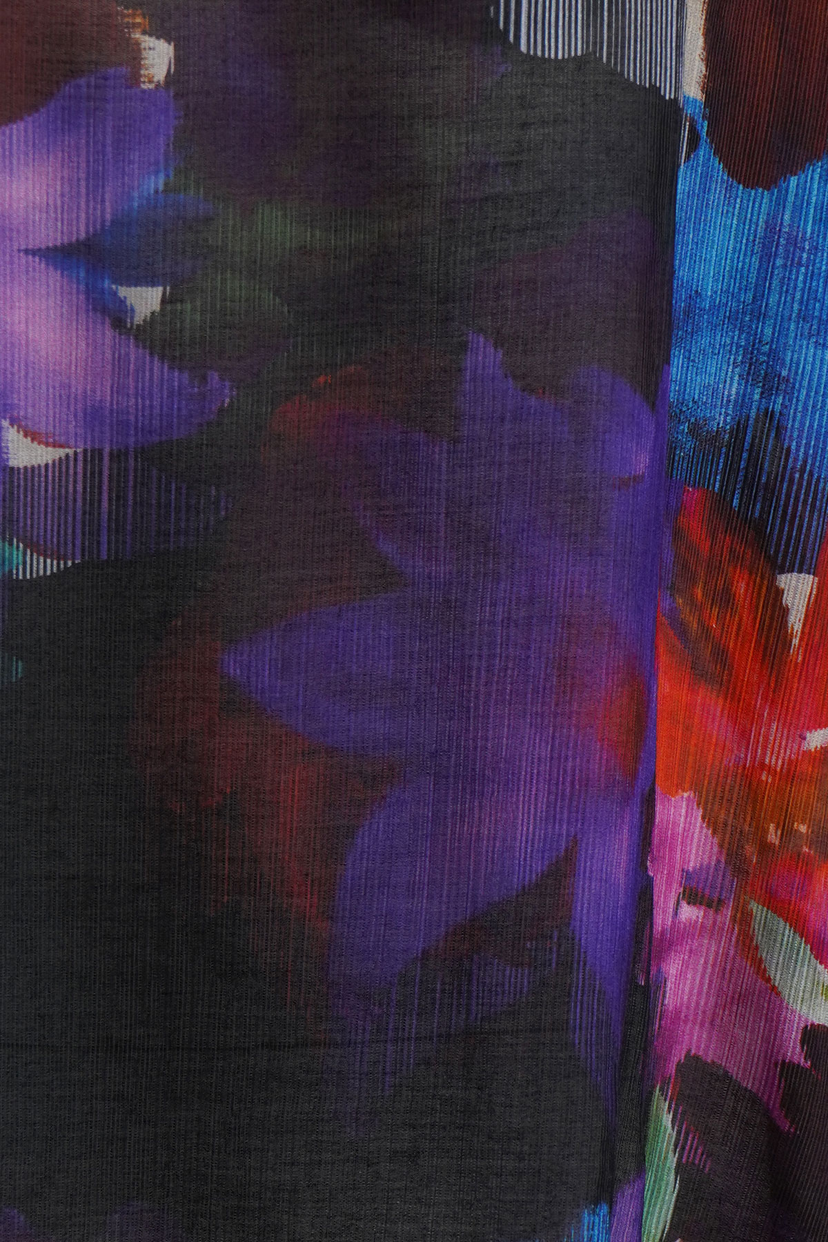 RAGLER SLEEVE BLOUSE WITH GATHERING, PURPLE PRINT #4