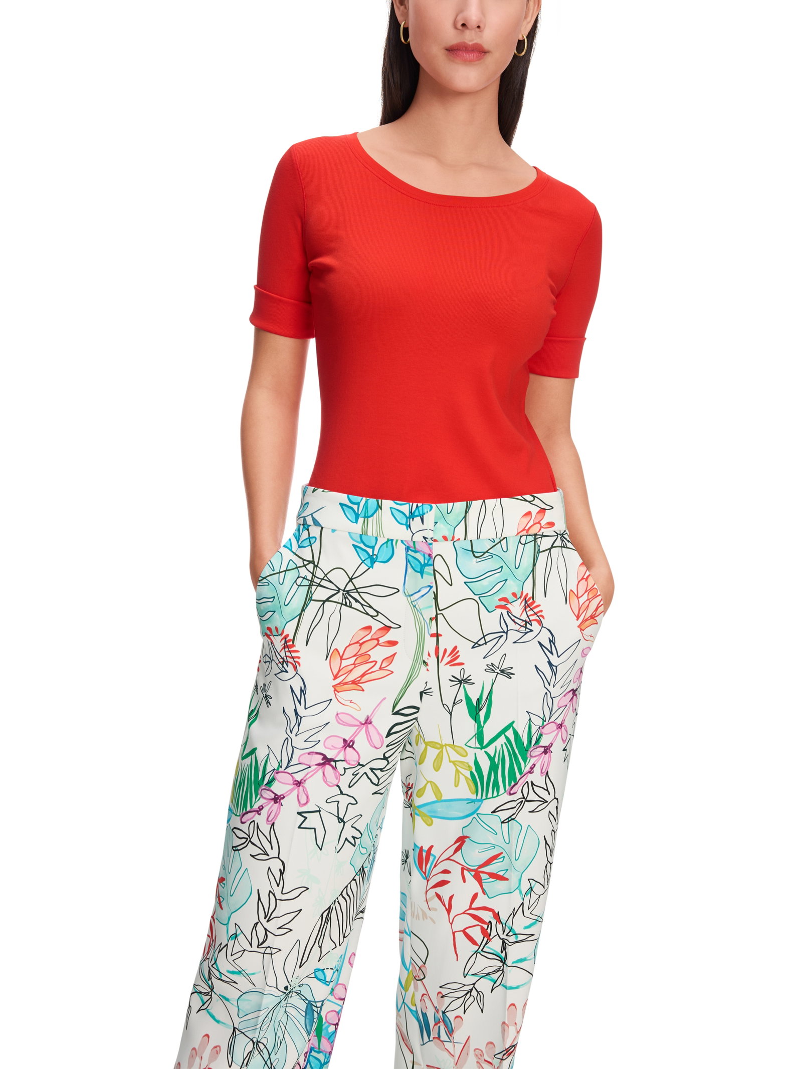 Schmal geschnittenes T-Shirt mit 3/4-Arm #7