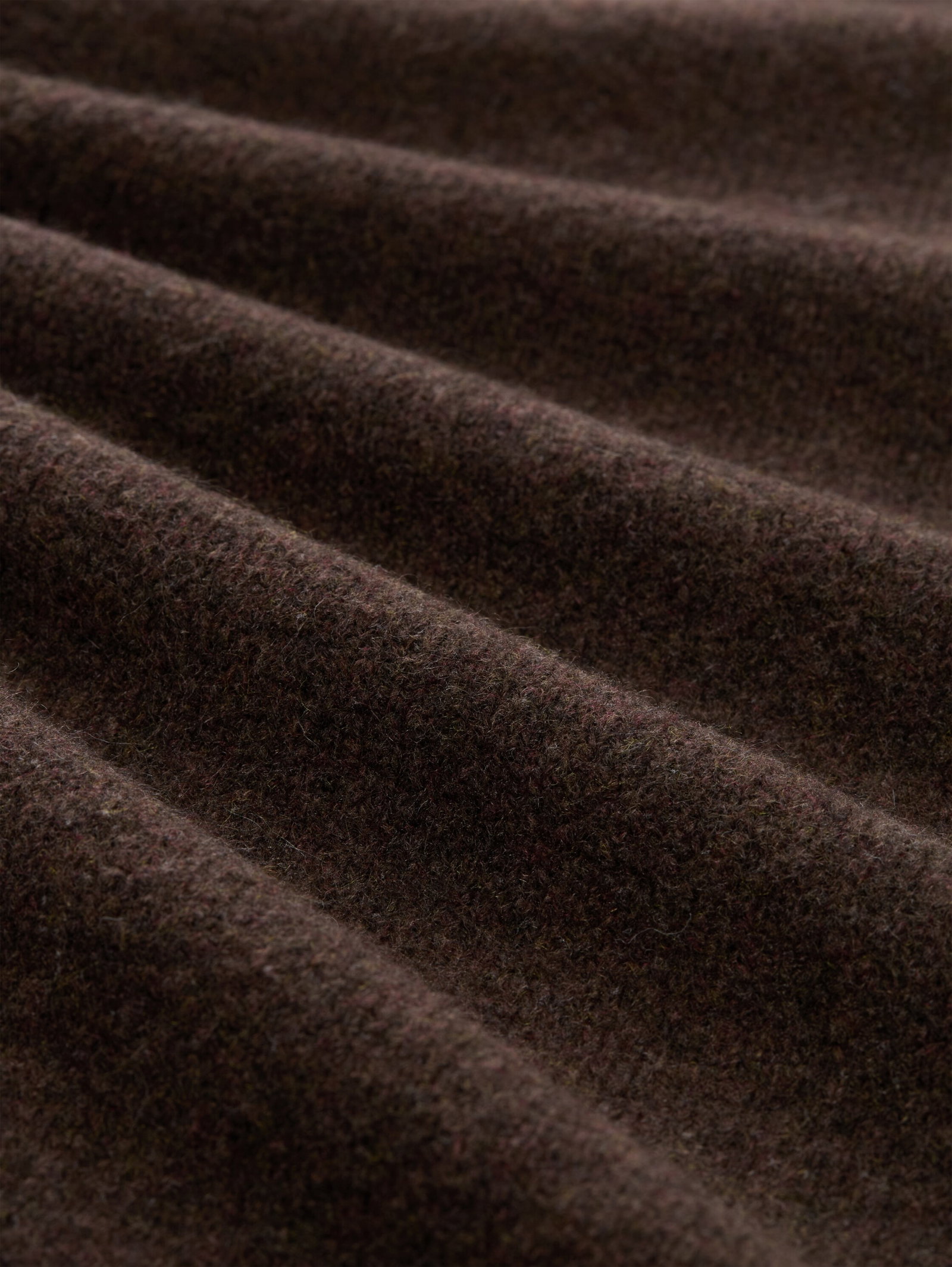 knit mock-neck with saddleshou, cool dark brown melange #2