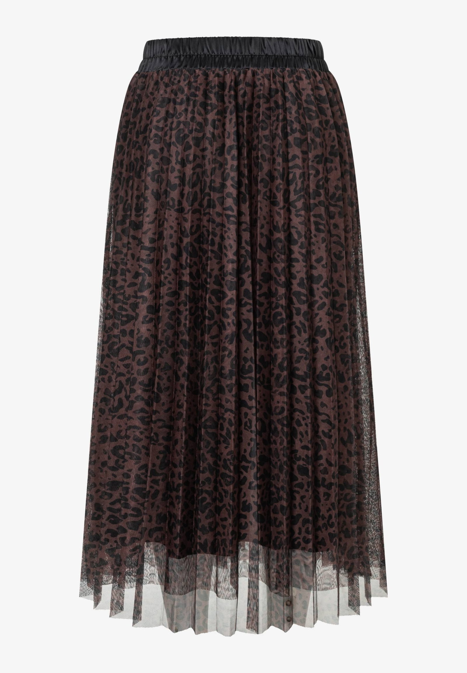 Plissee Skirt Mesh Printed, twotone leo print #2